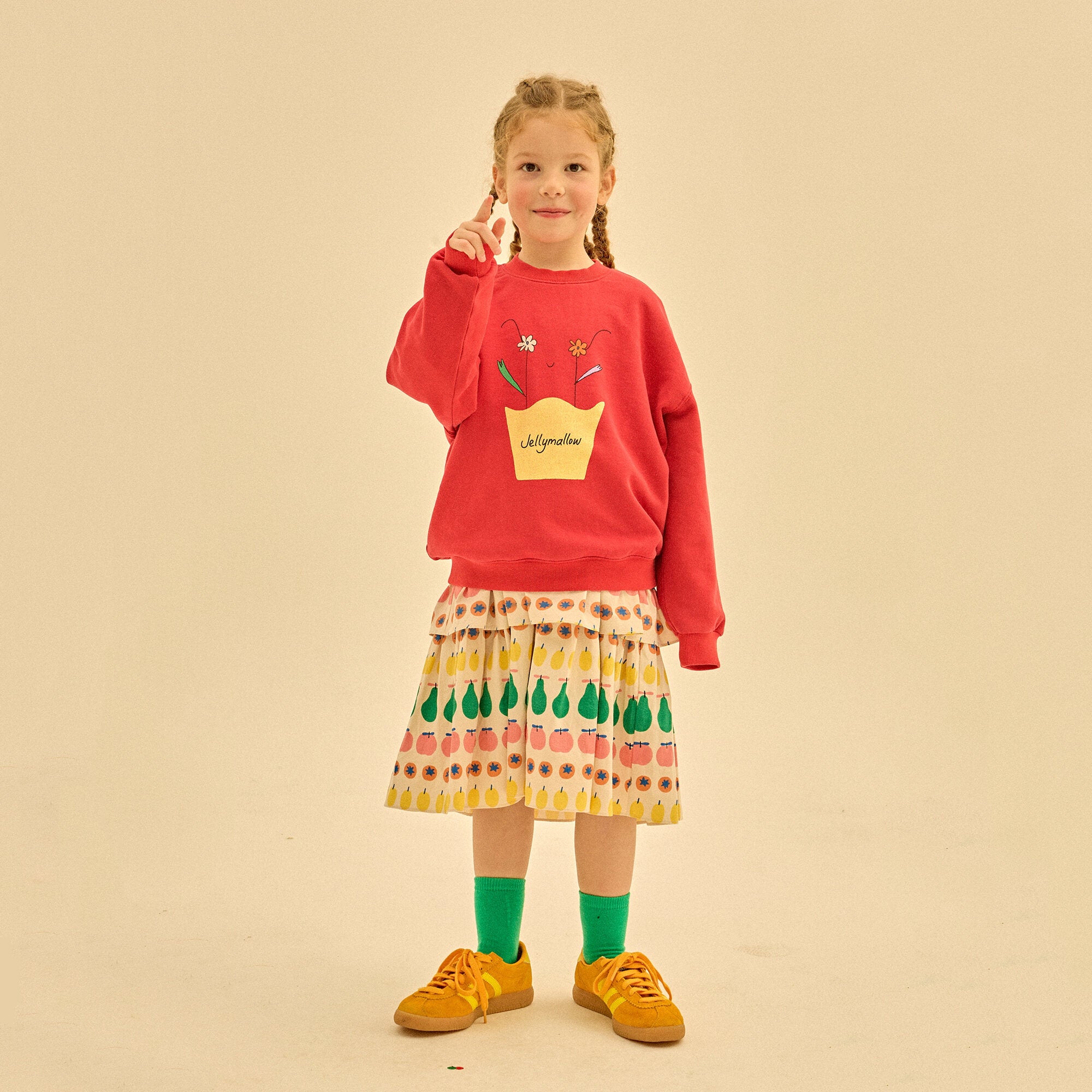 Boys & Girls Red Cotton Sweatshirt