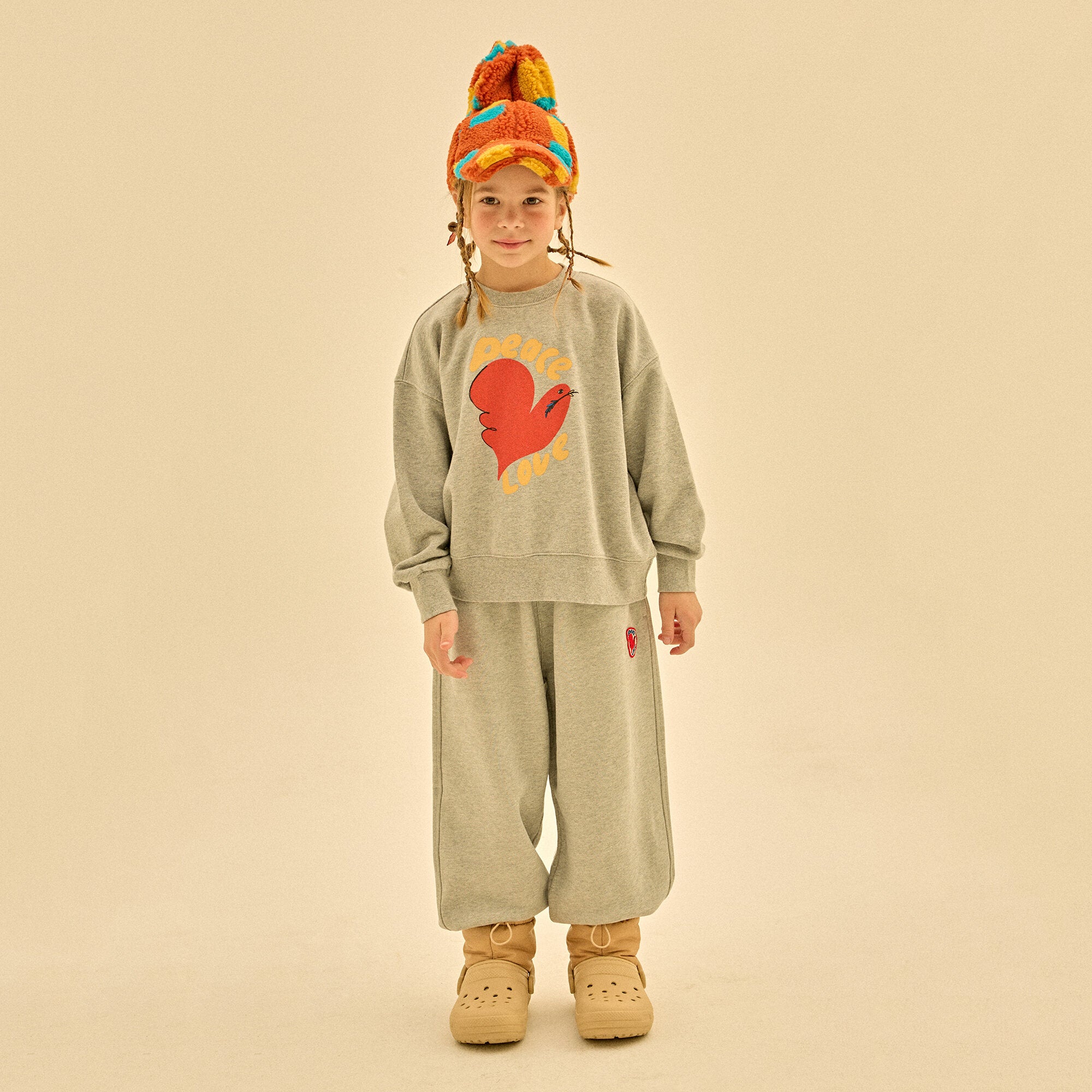 Boys & Girls Grey Cotton Trousers