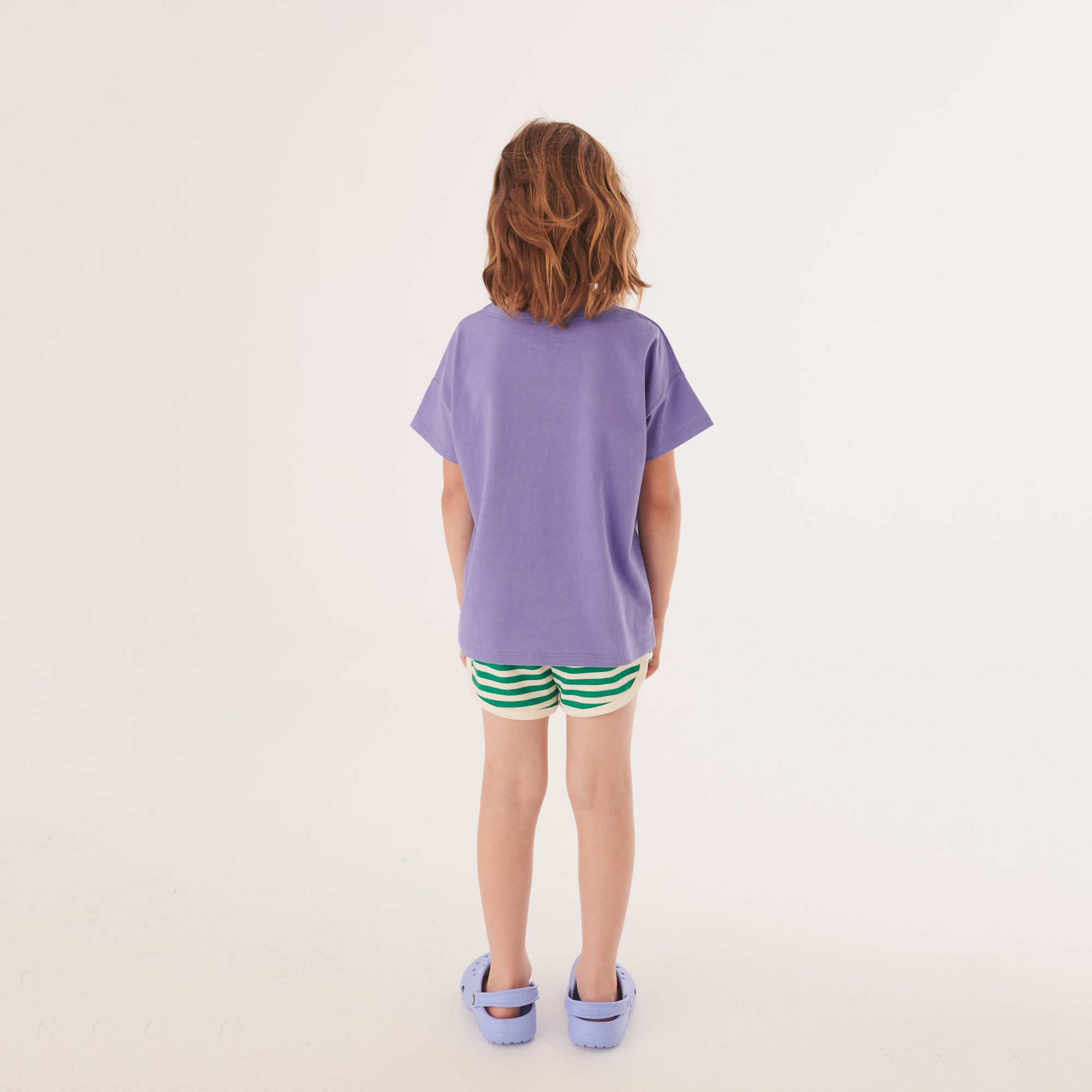 Boys & Girls Green Stripes Cotton Shorts