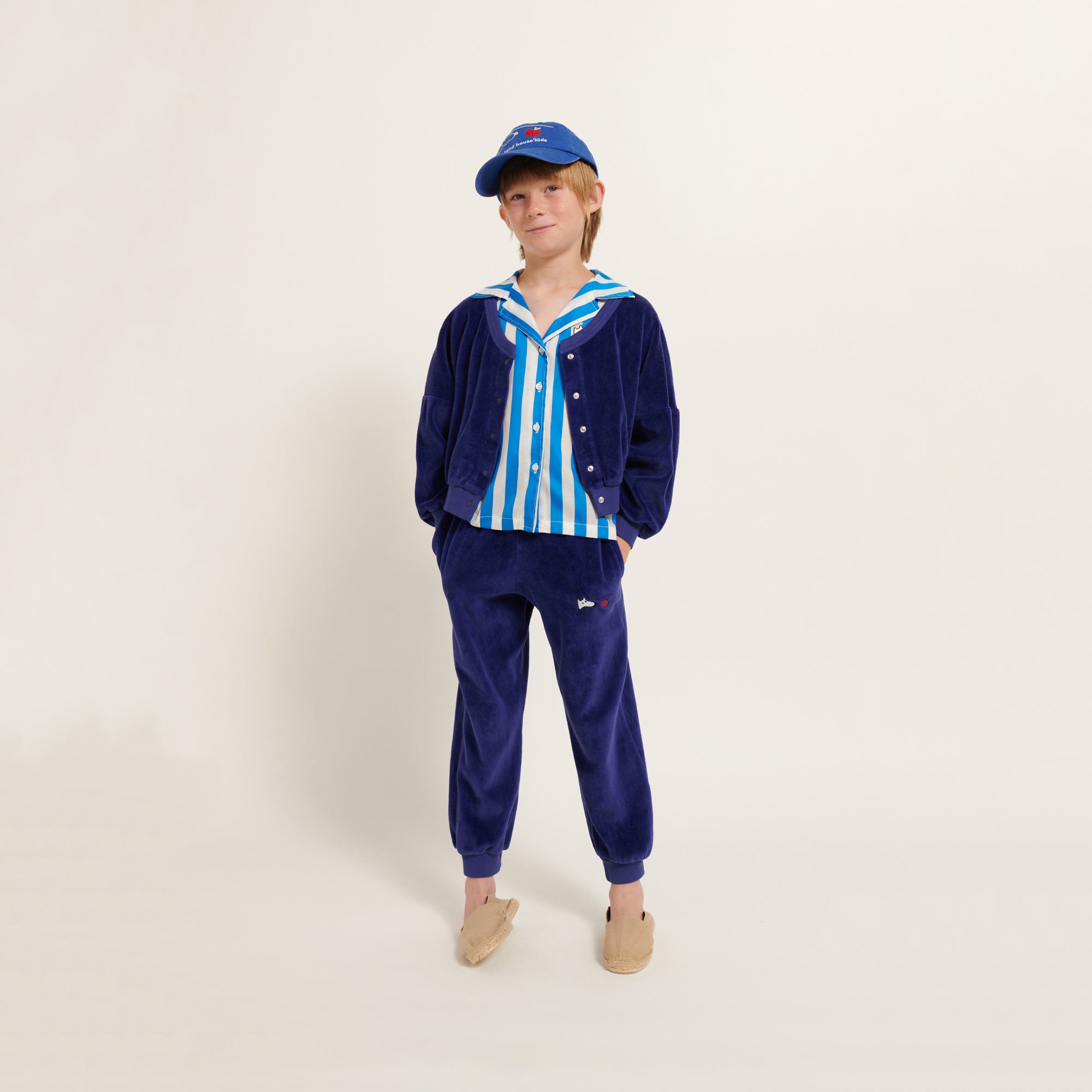 Boys & Girls Blue Velvet Trousers