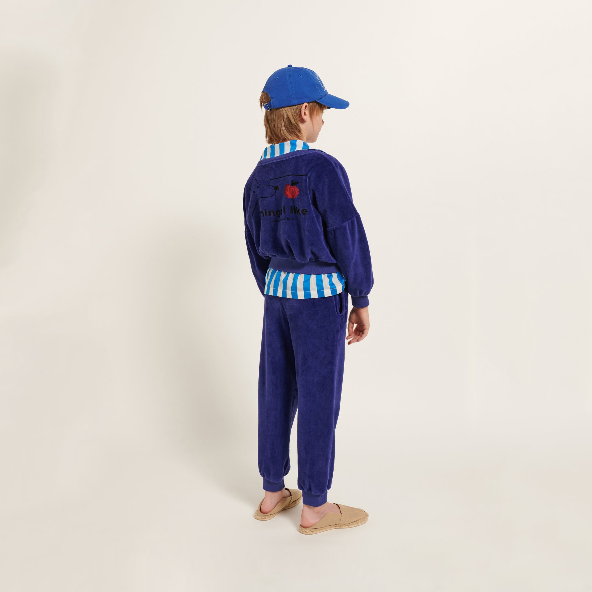 Boys & Girls Blue Velvet Trousers