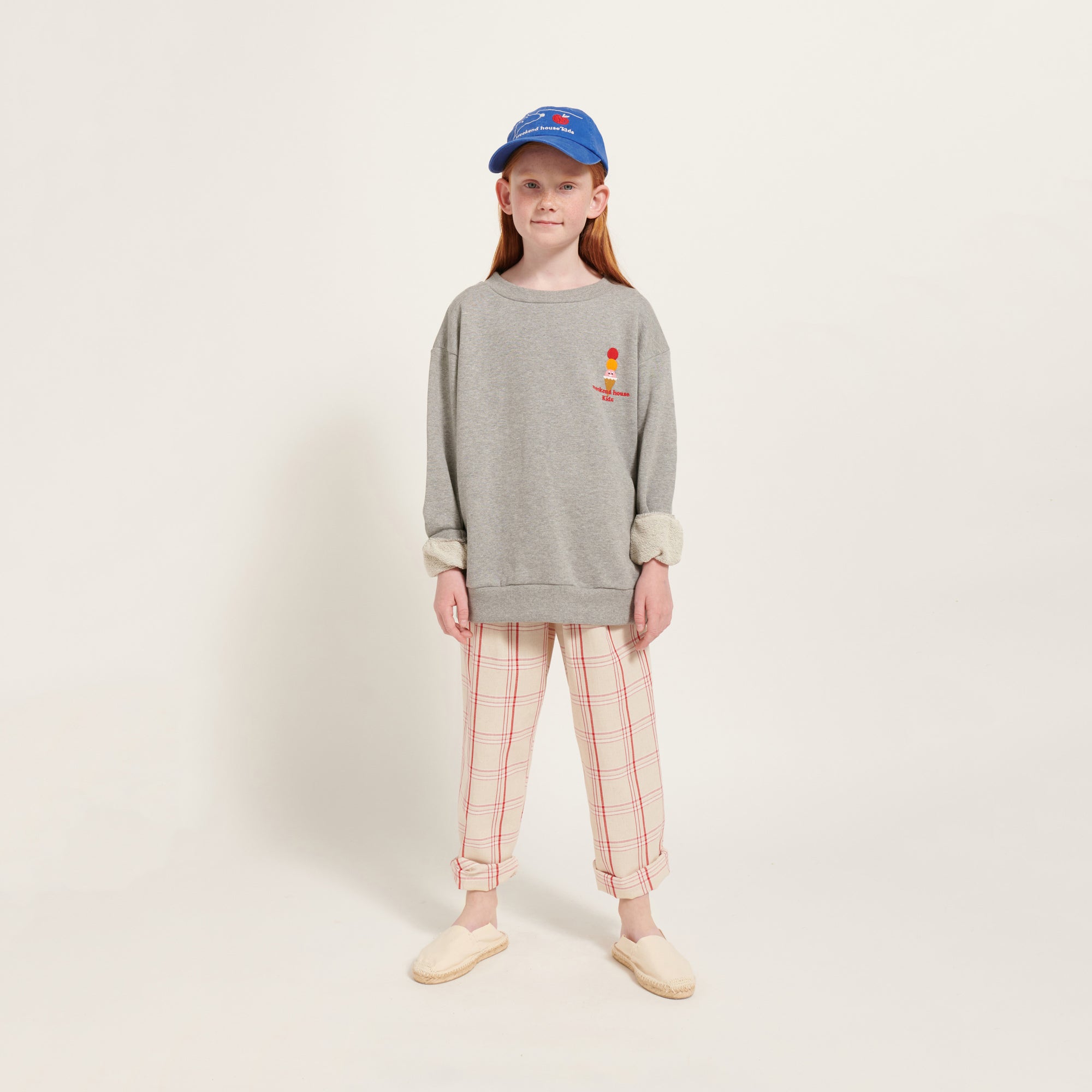 Boys & Girls Grey Cotton Sweatshirt