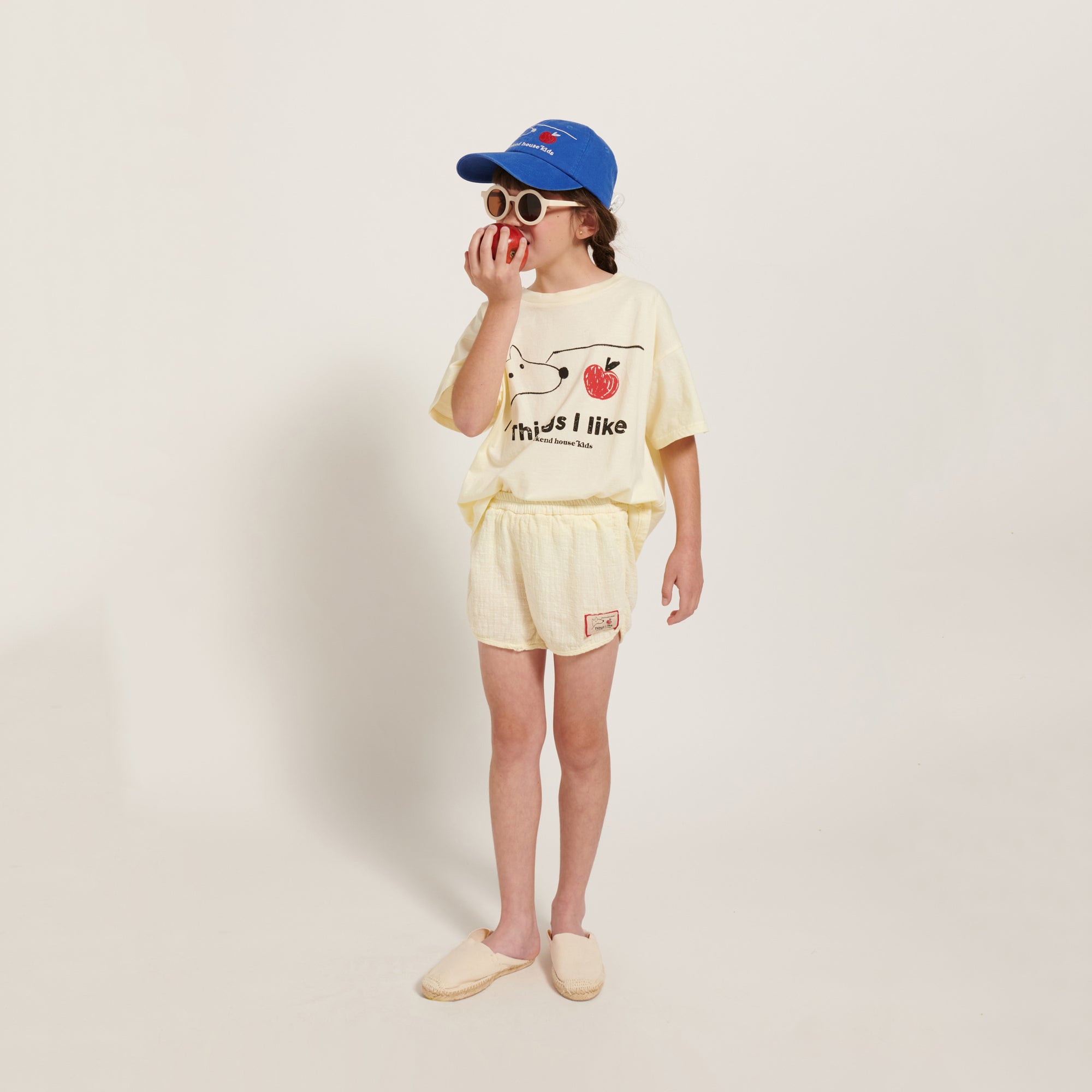 Boys & Girls Light Yellow Cotton Shorts