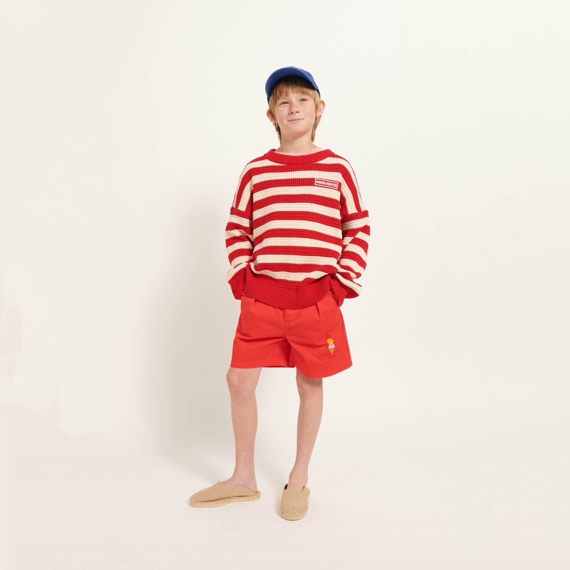 Boys & Girls Red Stripes Cotton Sweater