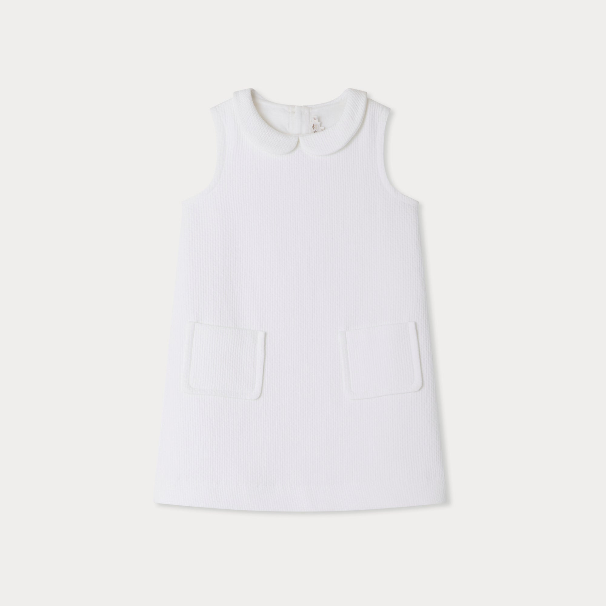 Girls White Cotton Dress