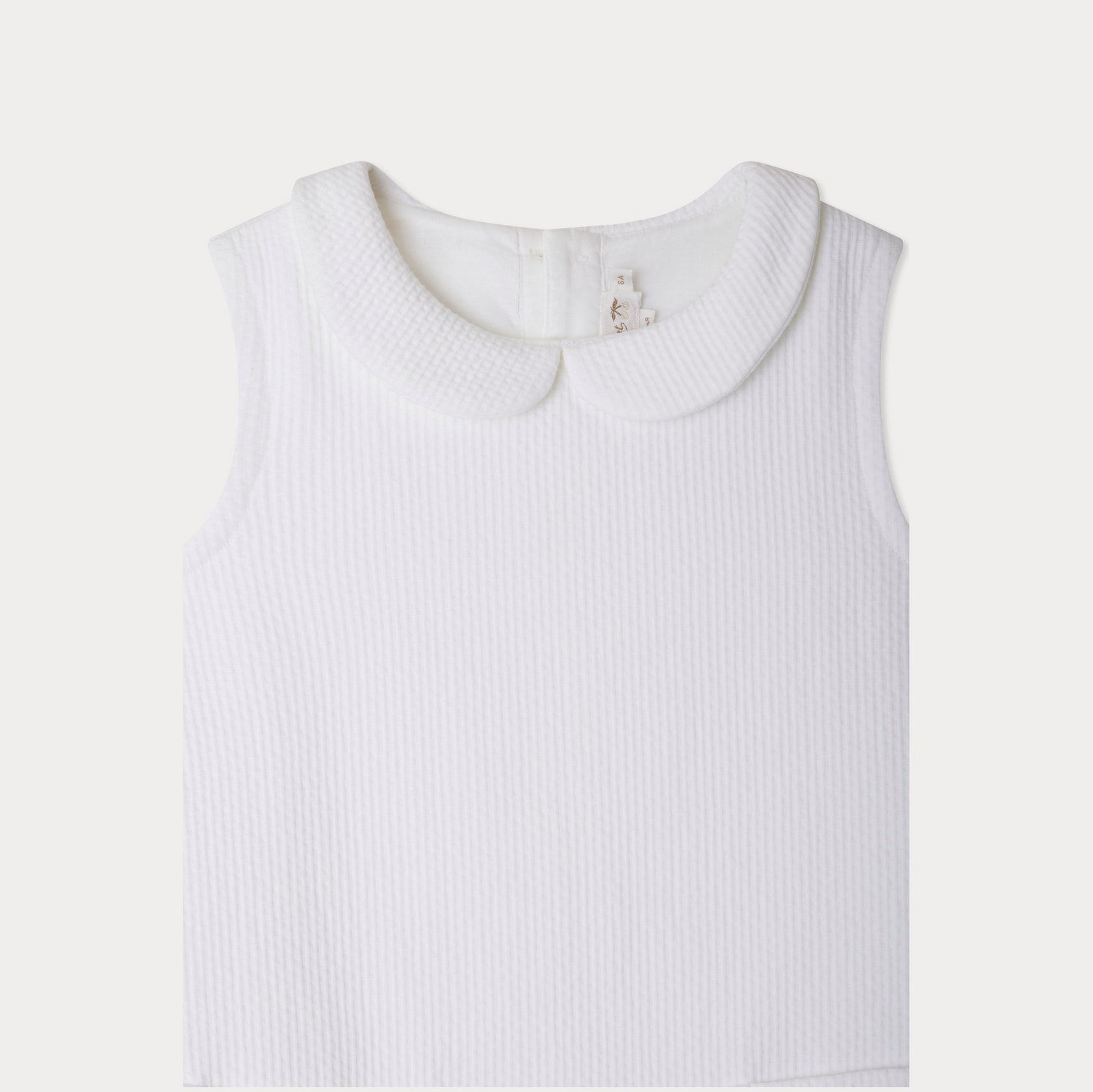 Girls White Cotton Dress