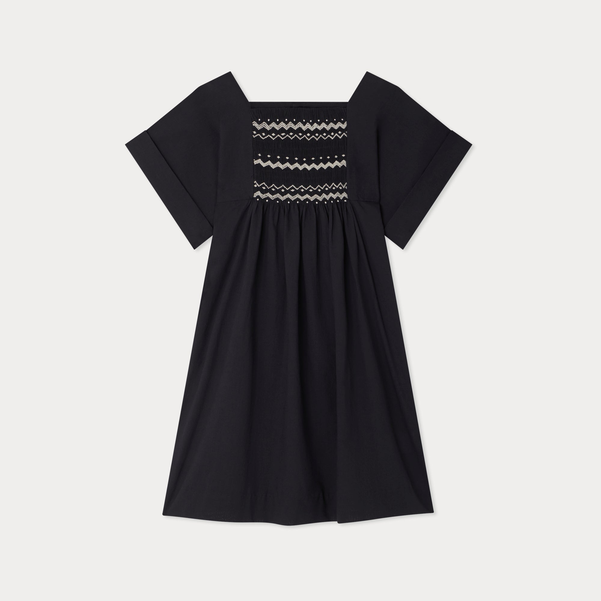 Girls Black Cotton Dress
