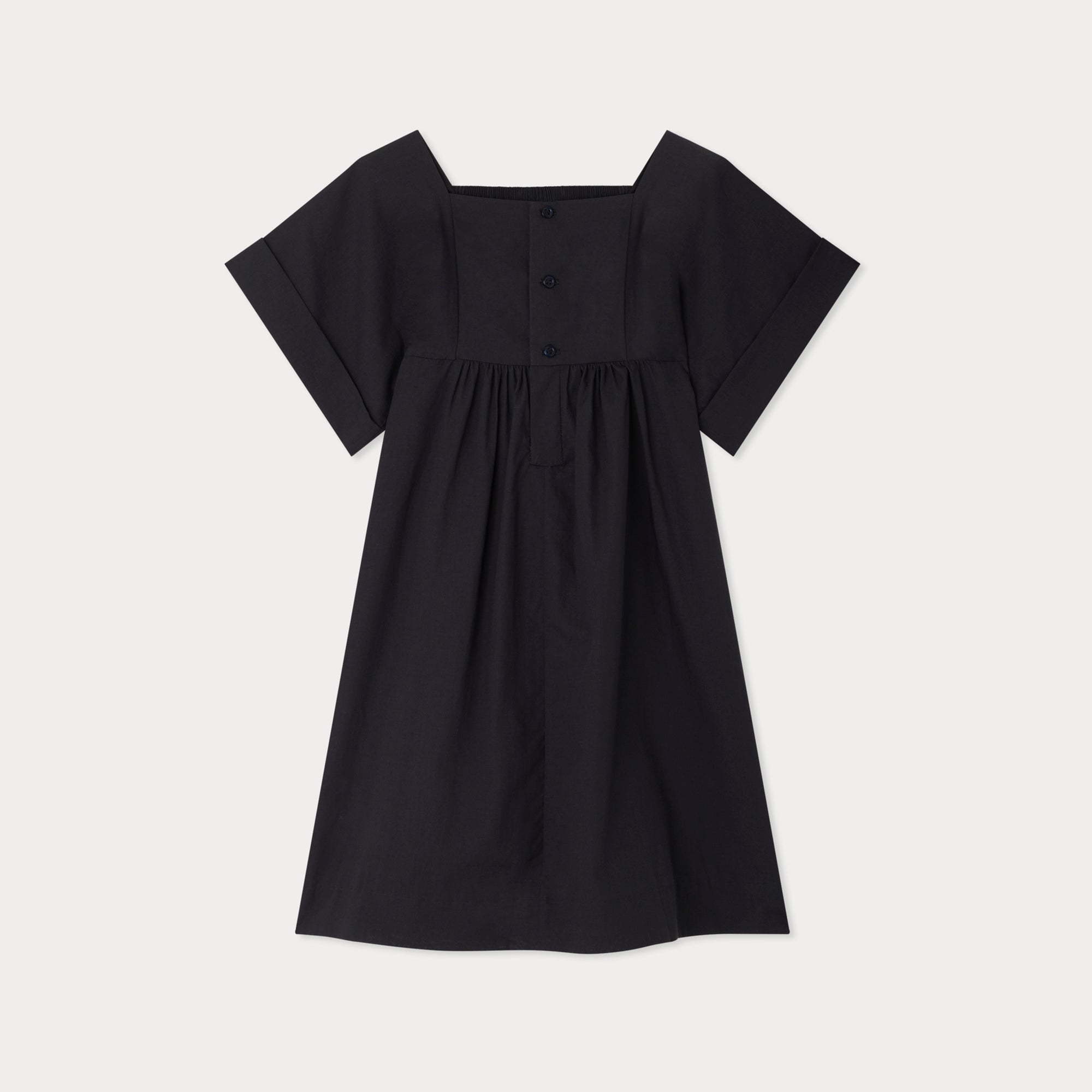 Girls Black Cotton Dress