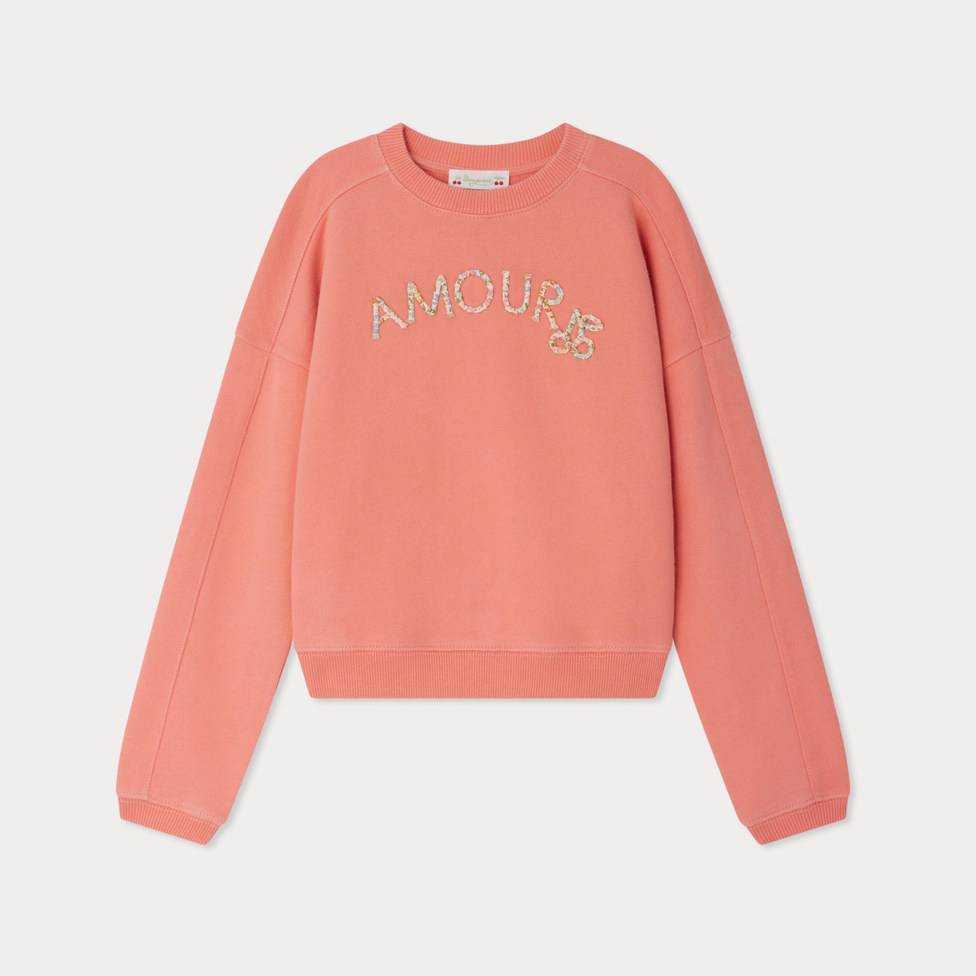 Girls Pink Cotton Sweatshirt