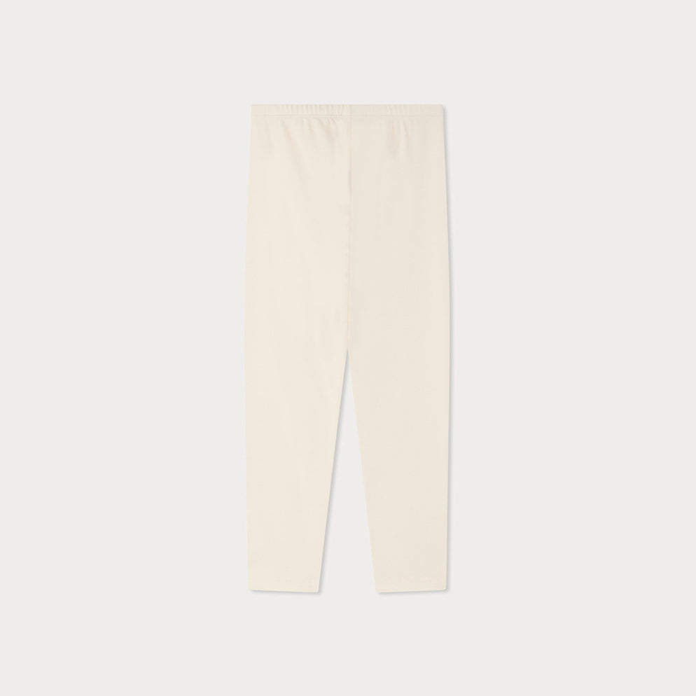 Girls Ivory Cotton Leggings