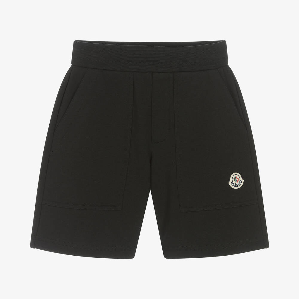 Boys Black Cotton Shorts