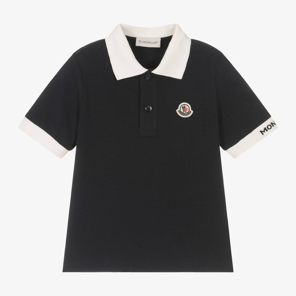 Boys Blue Cotton Polo Shirt