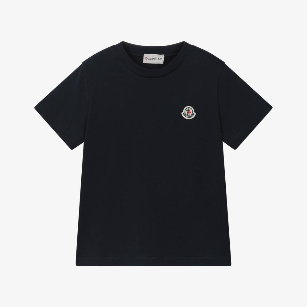 Boys Blue & White Logo Cotton T-Shirt Set (3 Pack)
