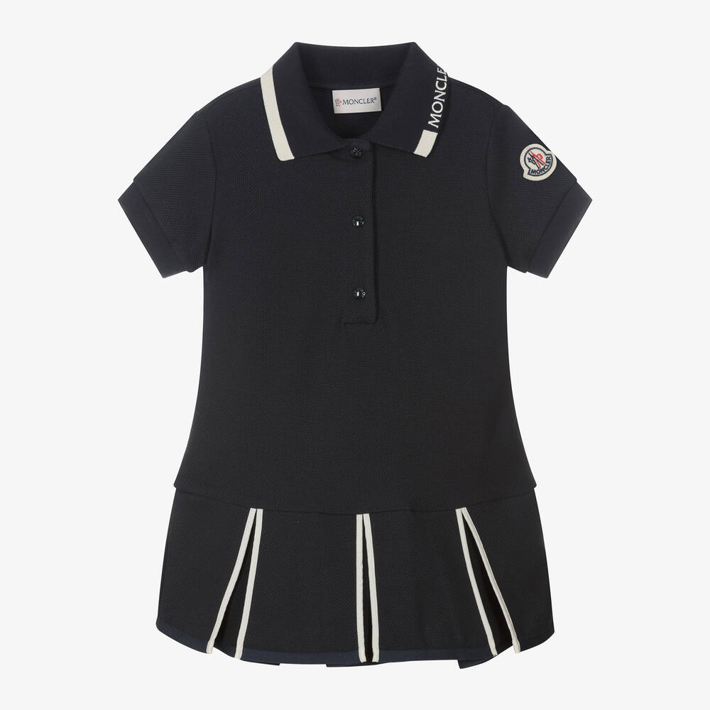 Girls Navy Cotton Dress