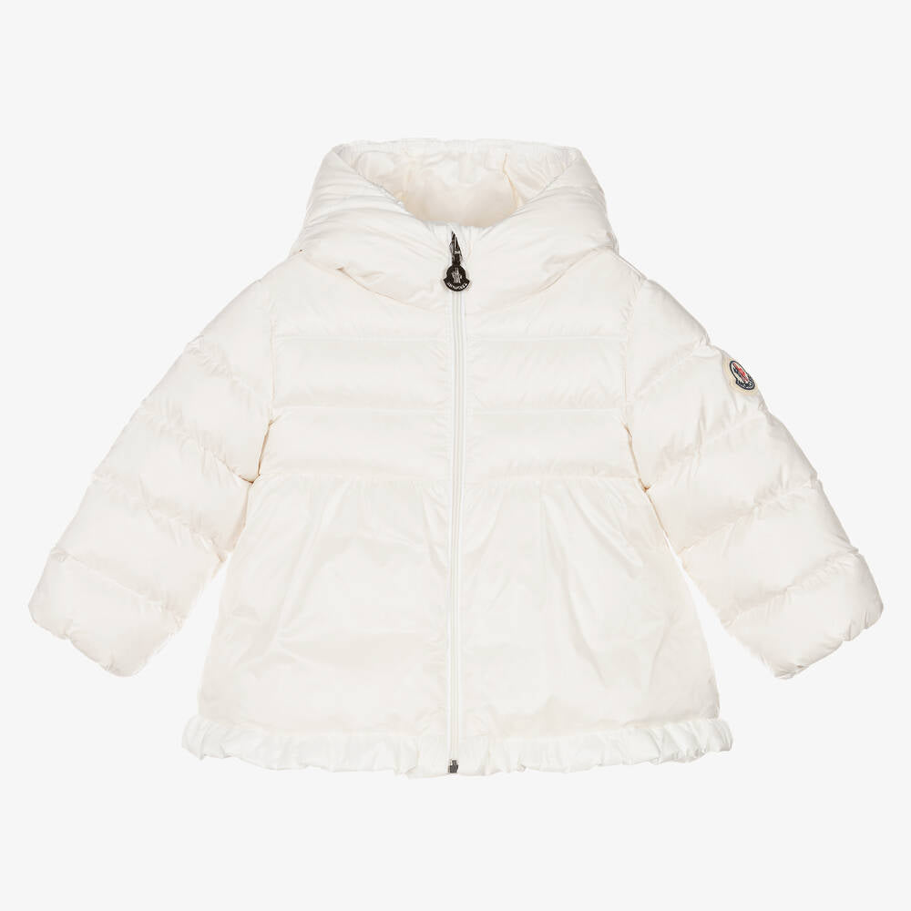 Baby Girls White "ODILE" Padded Down Coat