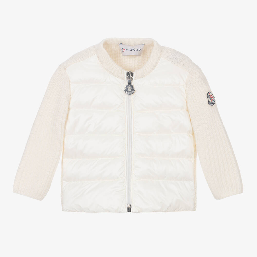 Baby Girls White Zip-Up Top