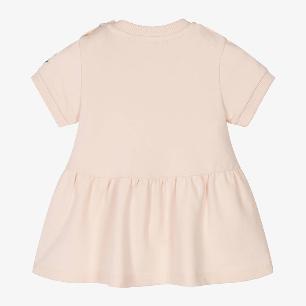 Baby Girls Pink Printed Cotton Dress
