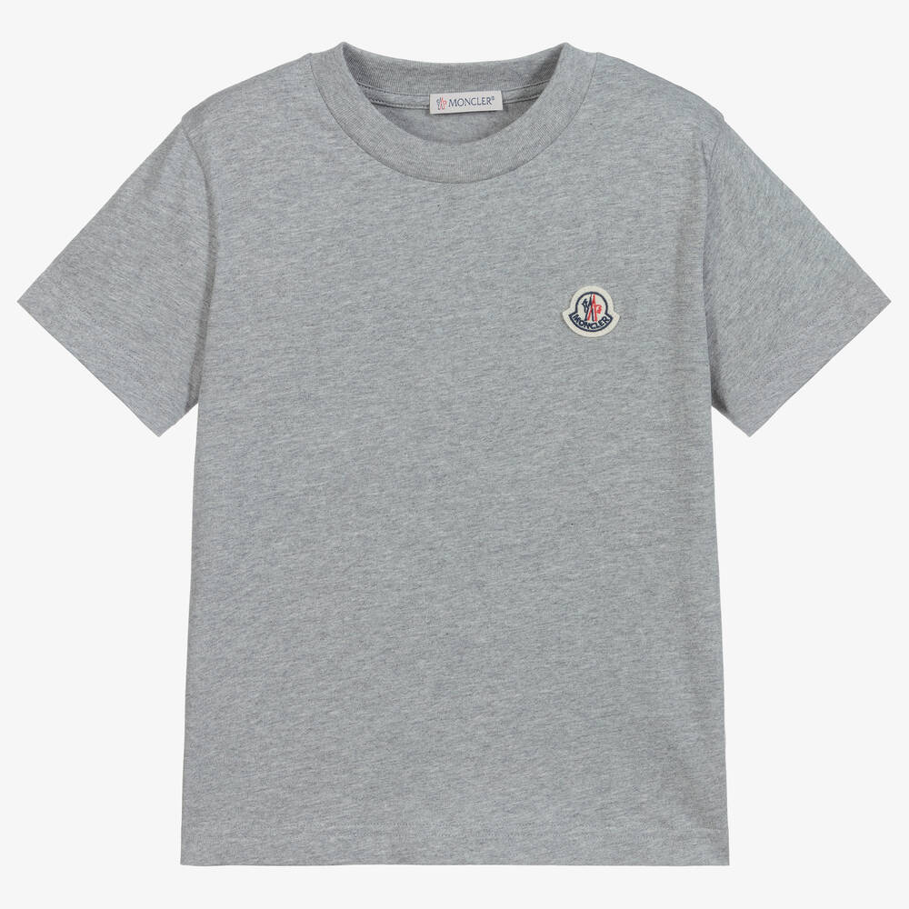 Boys Grey Cotton T-Shirt