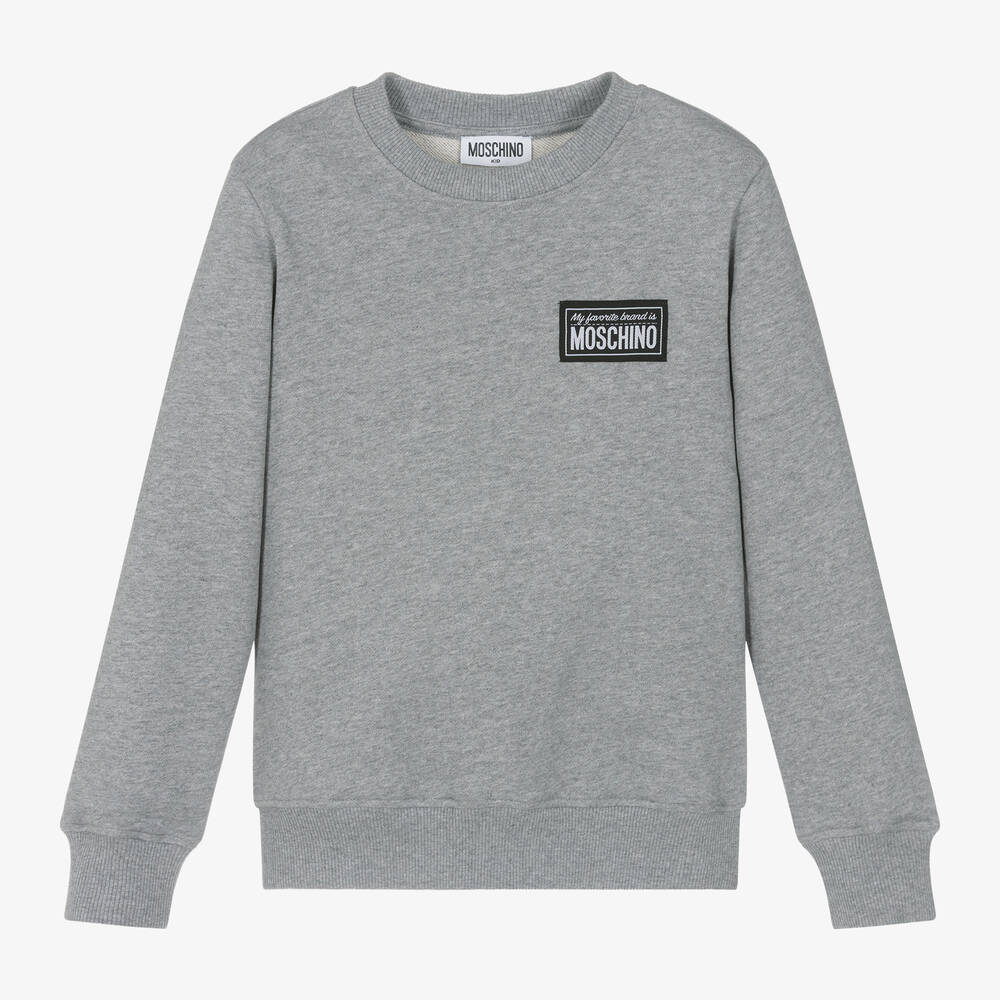 Boys & Girls Grey Cotton Sweatshirt