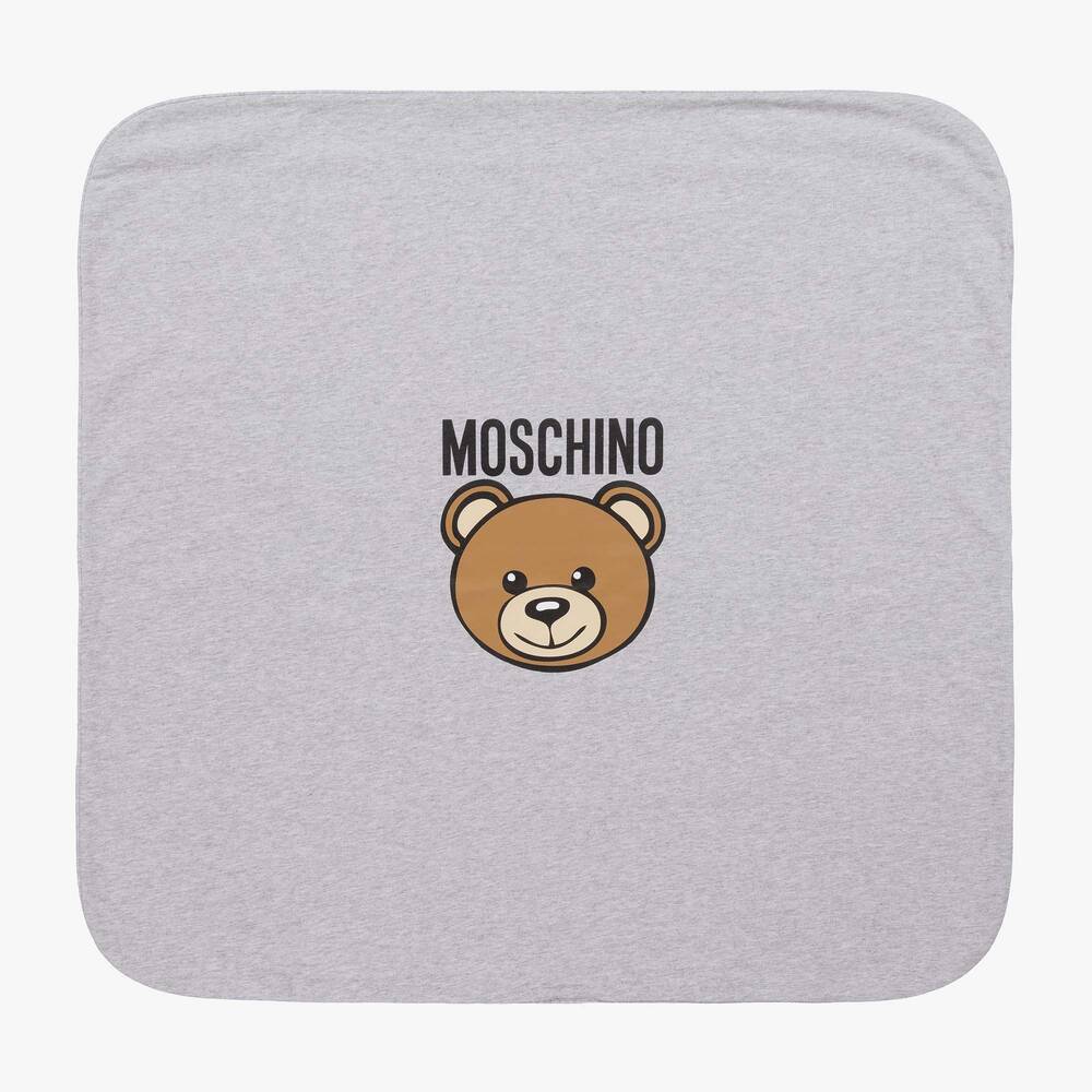 Baby Boys & Girls Grey Teddy Bear Cotton Blanket