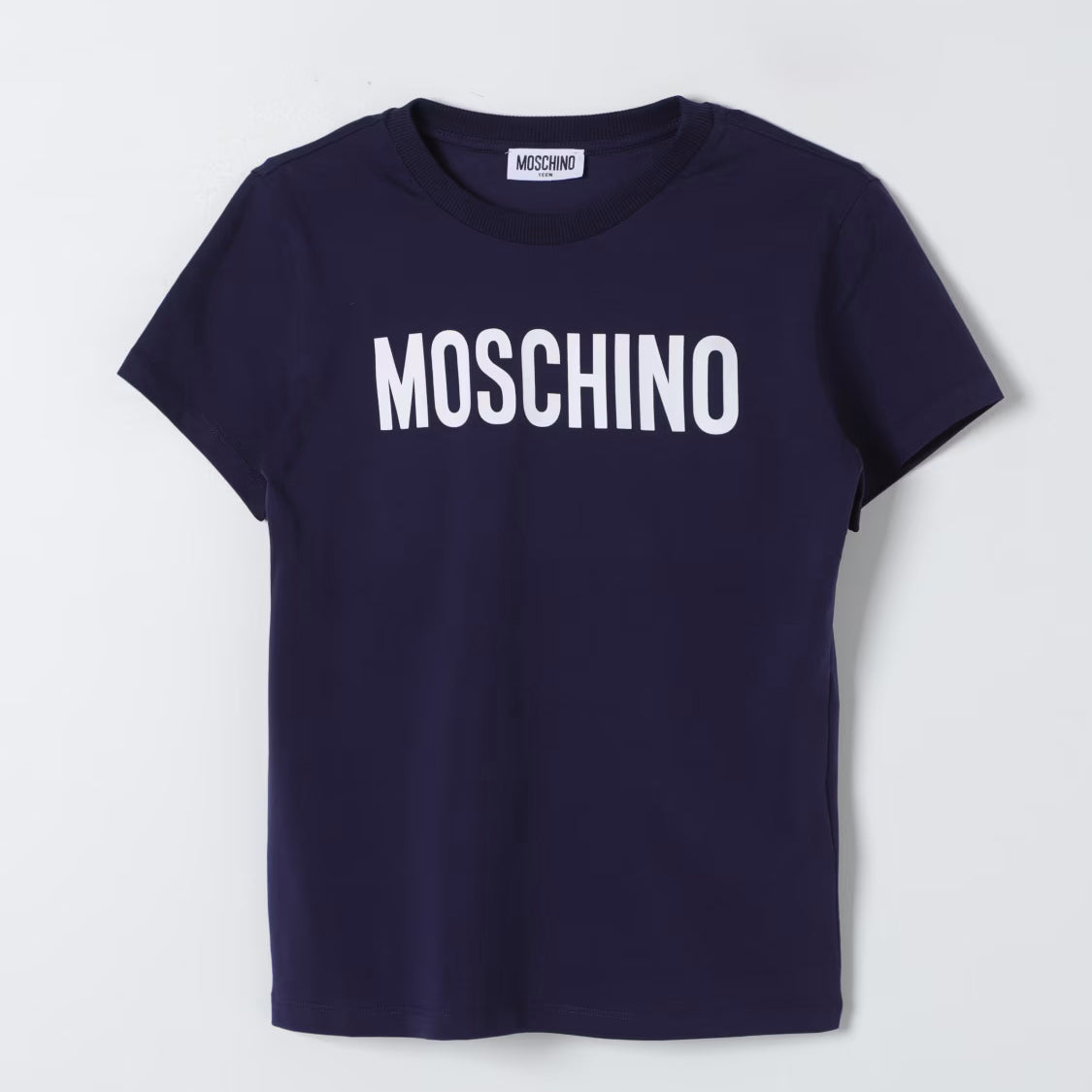 Boys & Girls Navy Logo Cotton T-Shirt