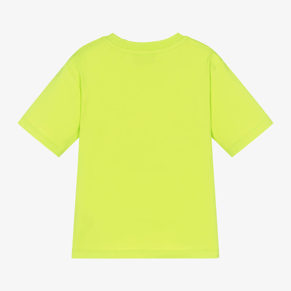 Boys & Girls Green Logo Cotton T-Shirt