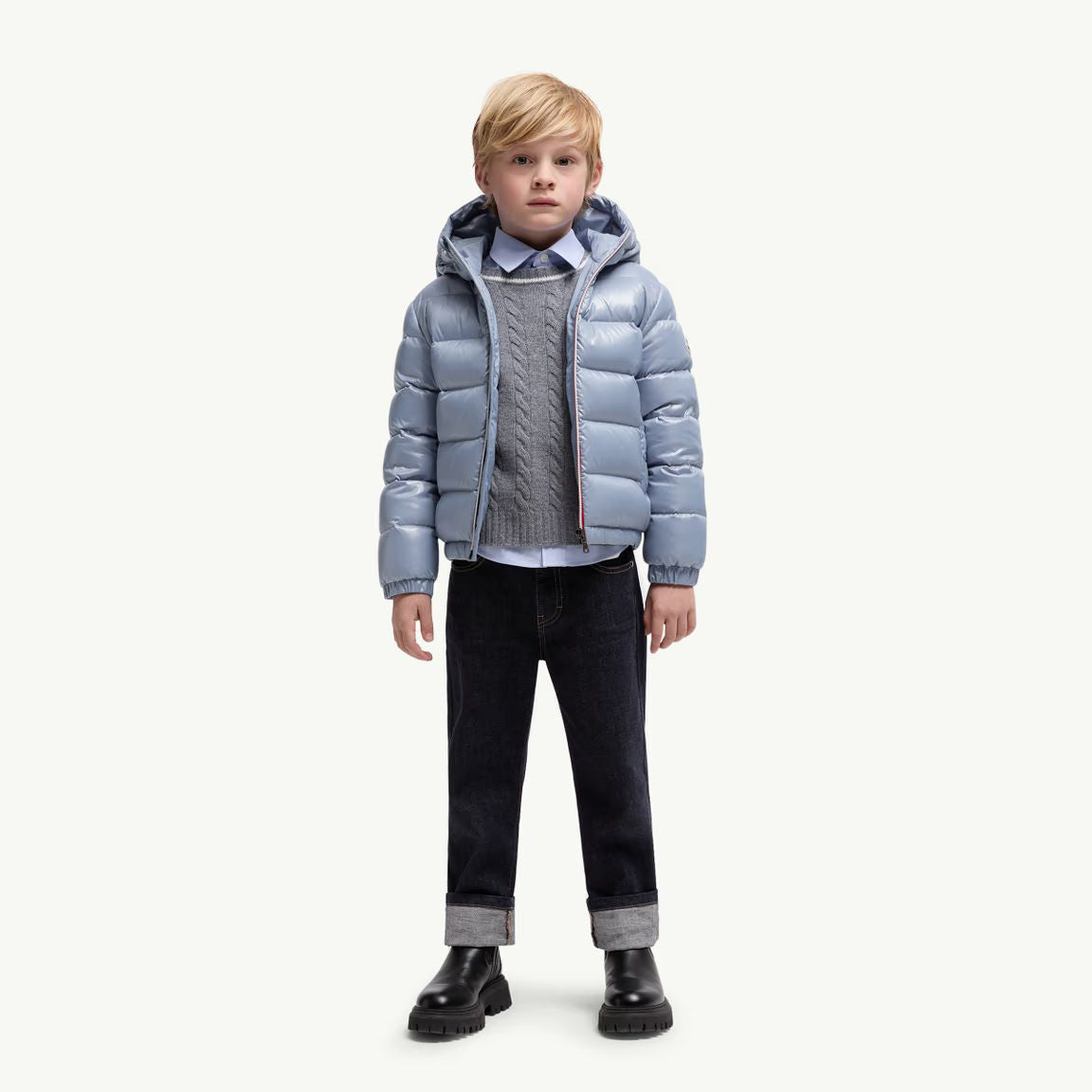 Boys Light Blue"NEW_AUBERT"Padded Down Jacket