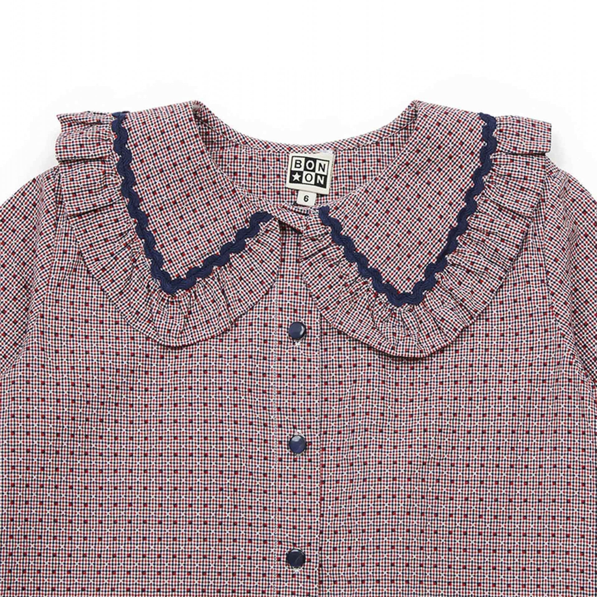 Girls Pink Ruffled Cotton Shirt