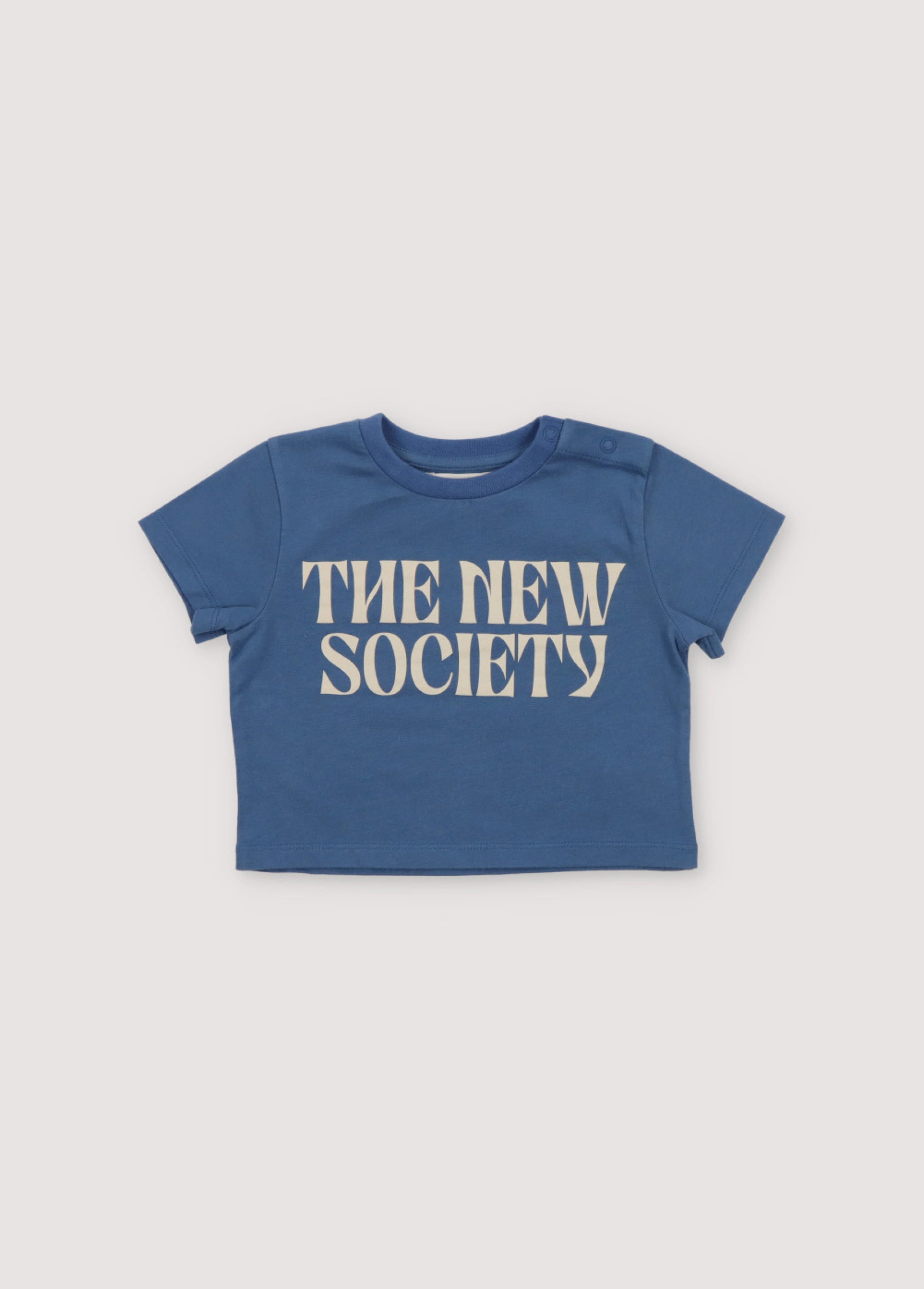 Baby Boys & Girls Blue Cotton T-Shirt