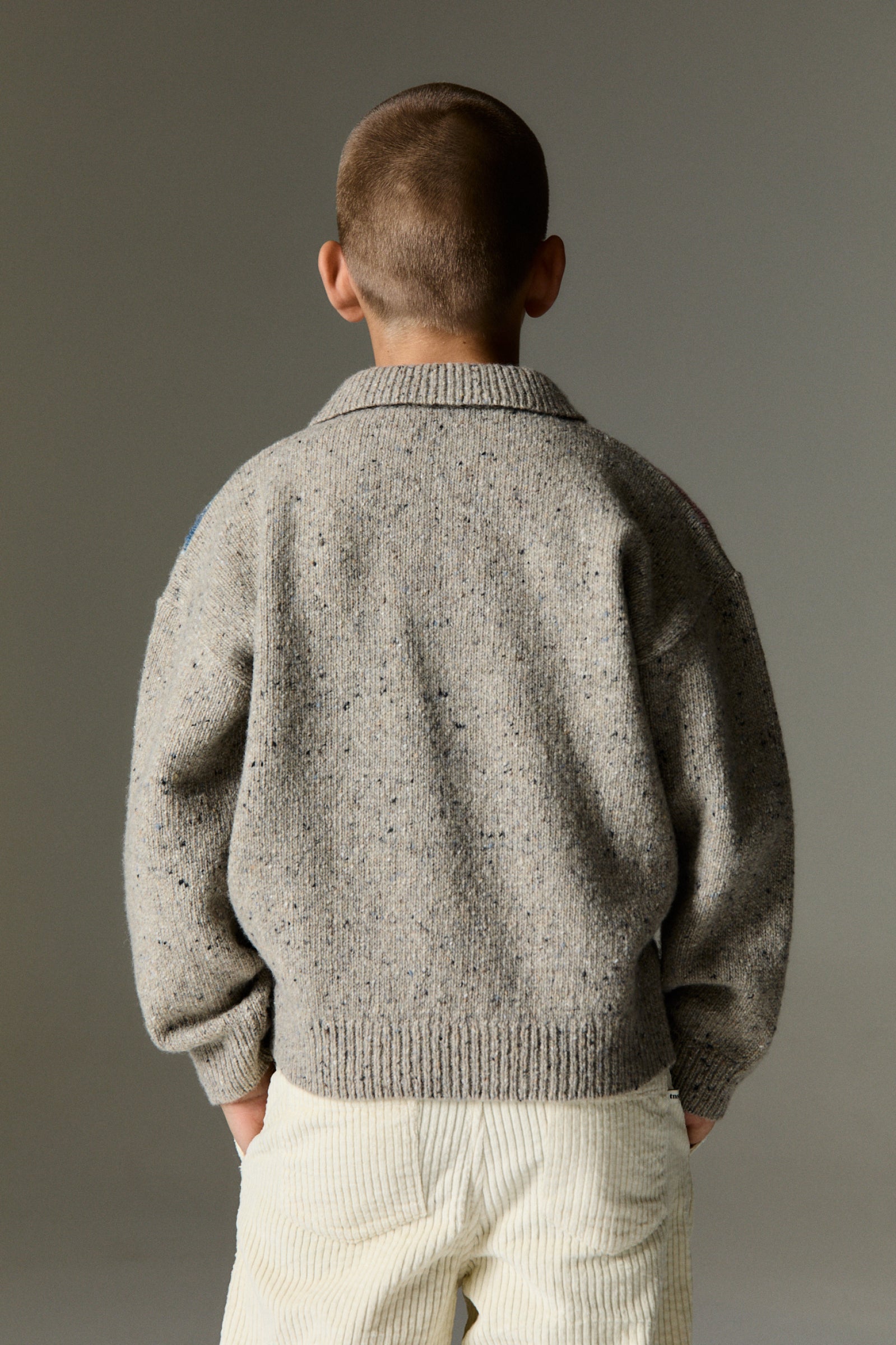 Boys Grey Knit Sweater