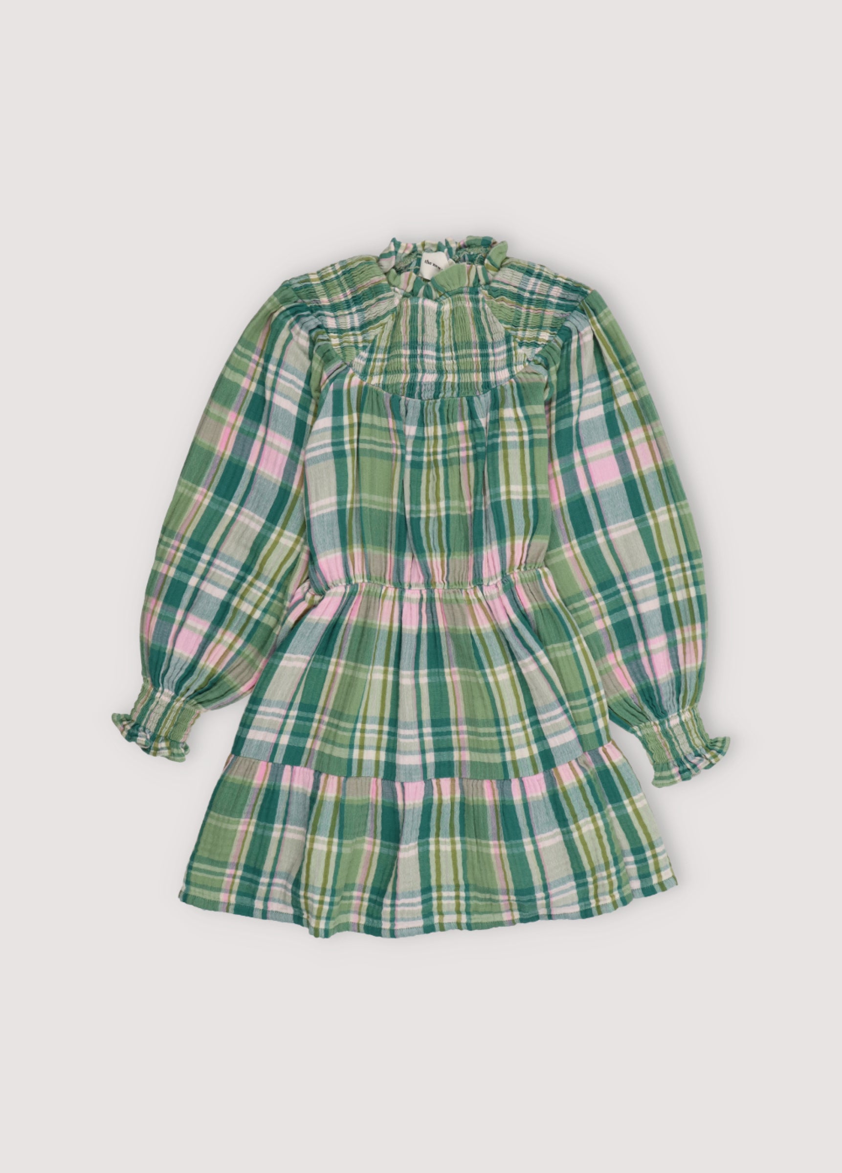 Girls Green Cotton Dress