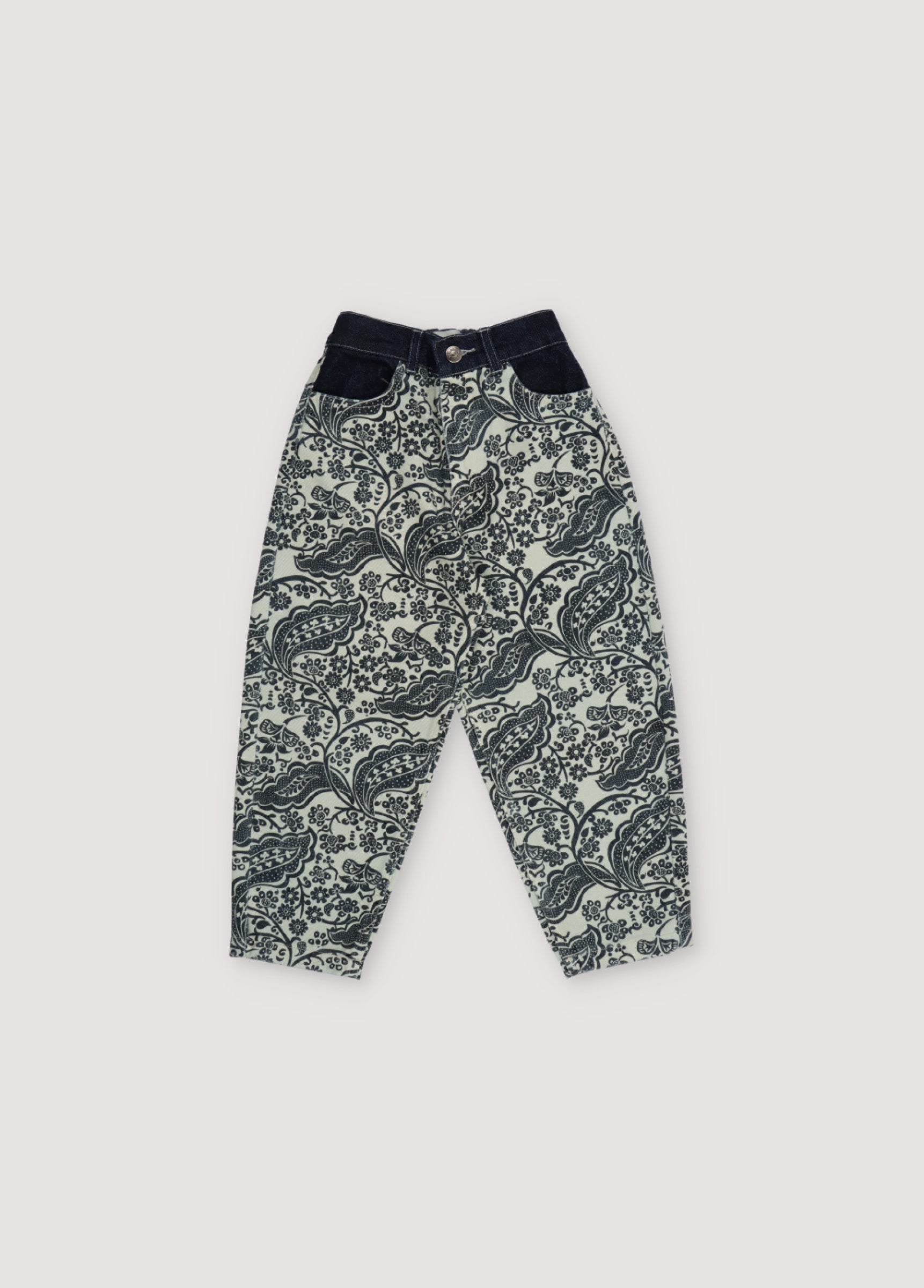 Girls Navy Cotton Trousers