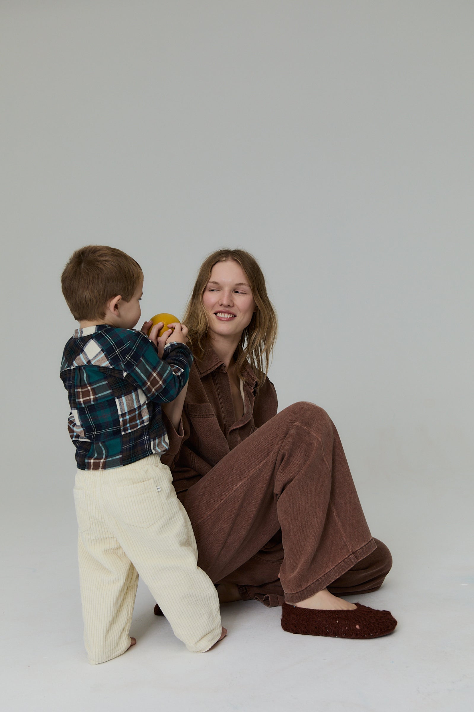 Baby Boys Green Check Cotton Shirt