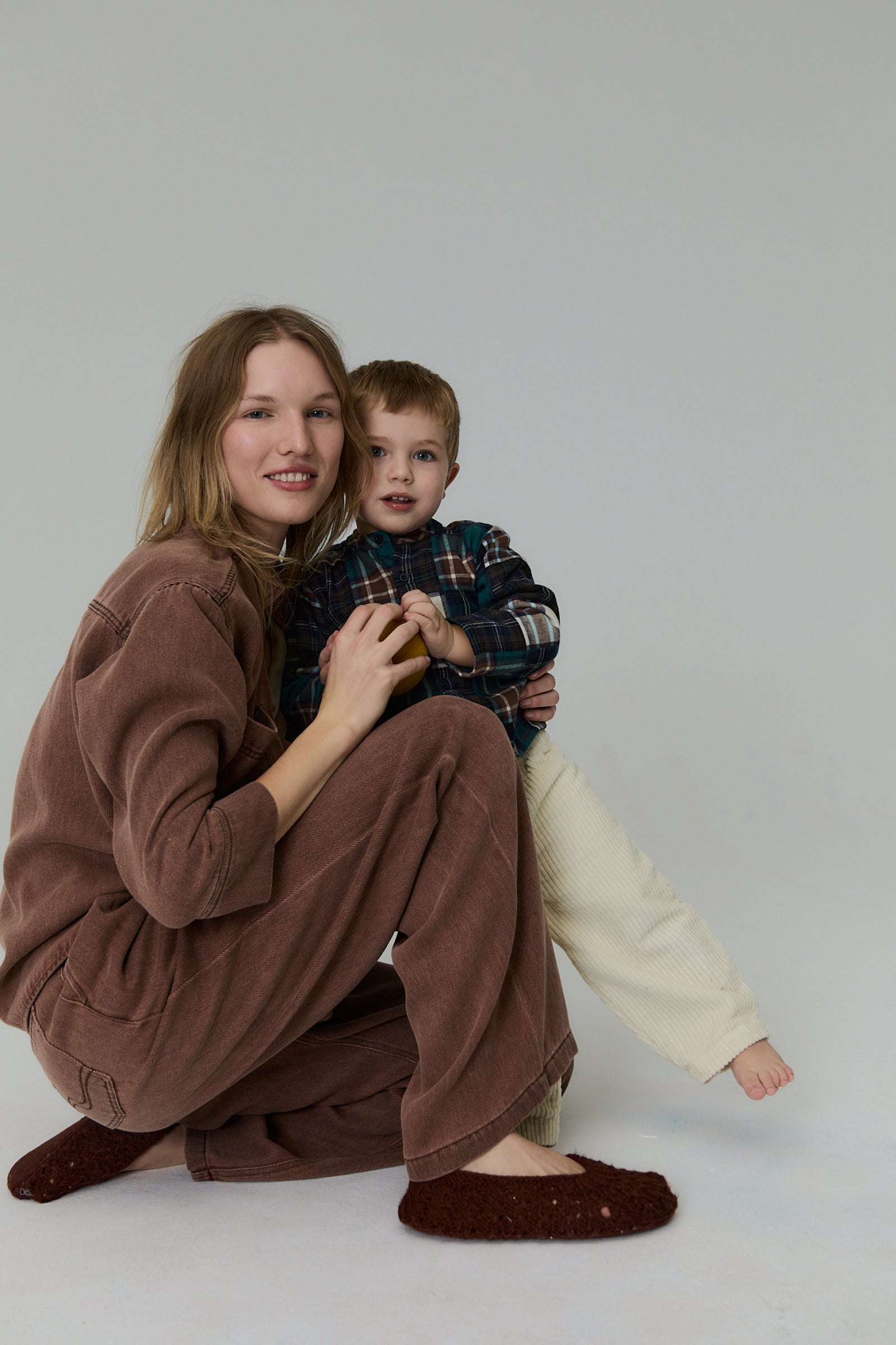 Baby Boys Green Check Cotton Shirt