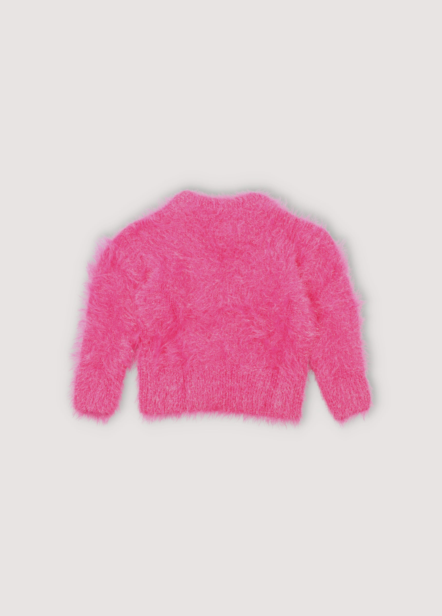 Girls Fuchsia Knit Sweater