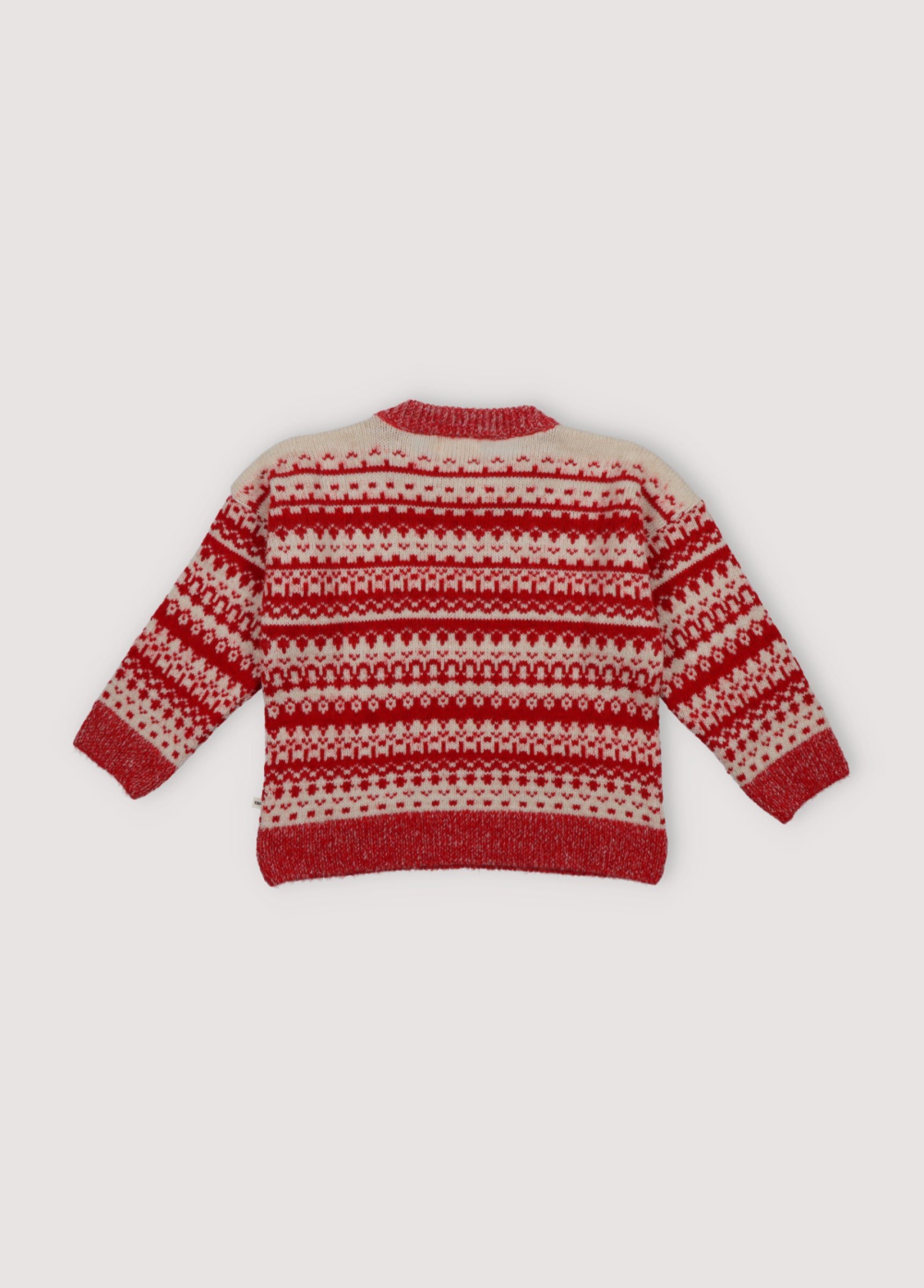 Boys & Girls Red Jacquard Sweater