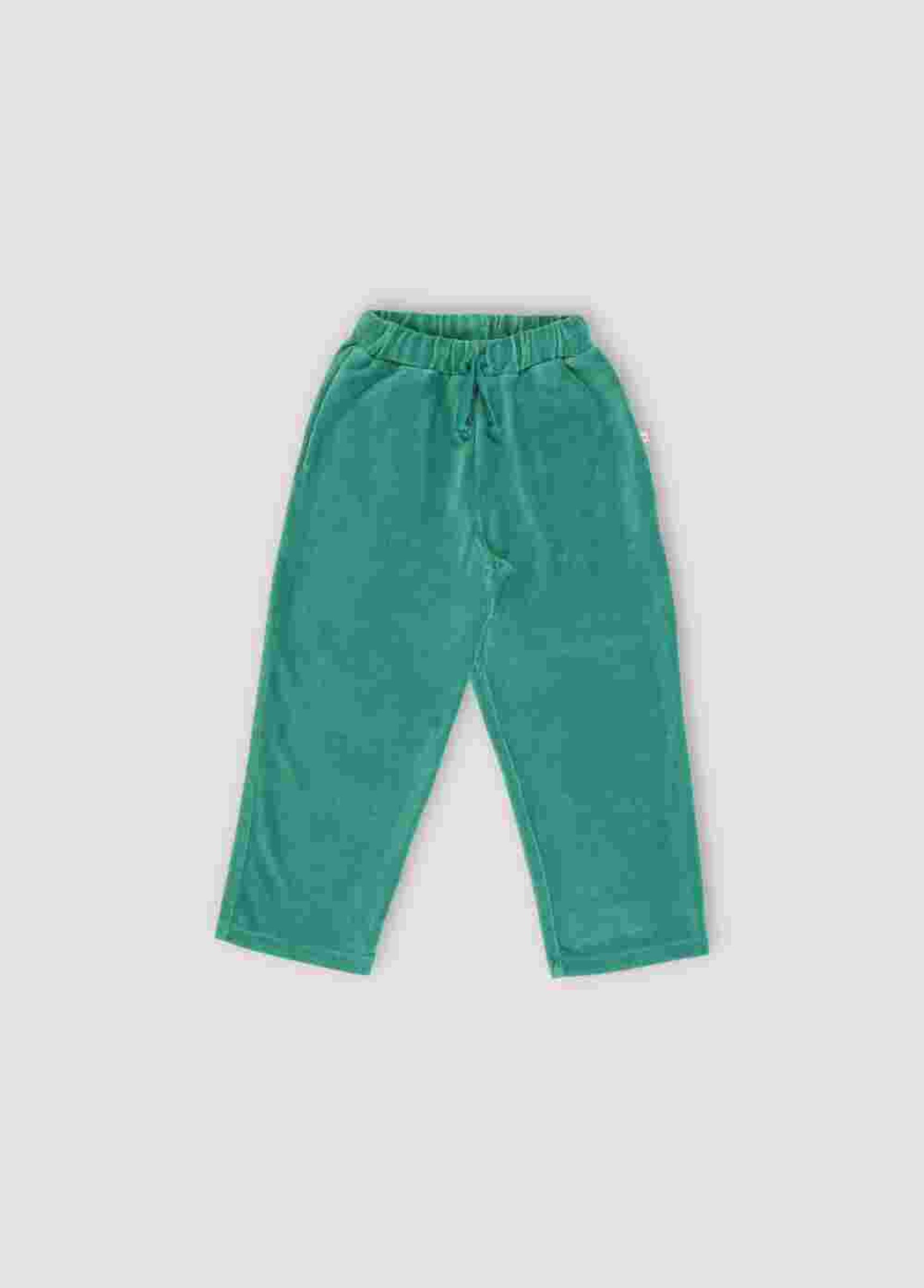 Girls Green Velvet Trousers