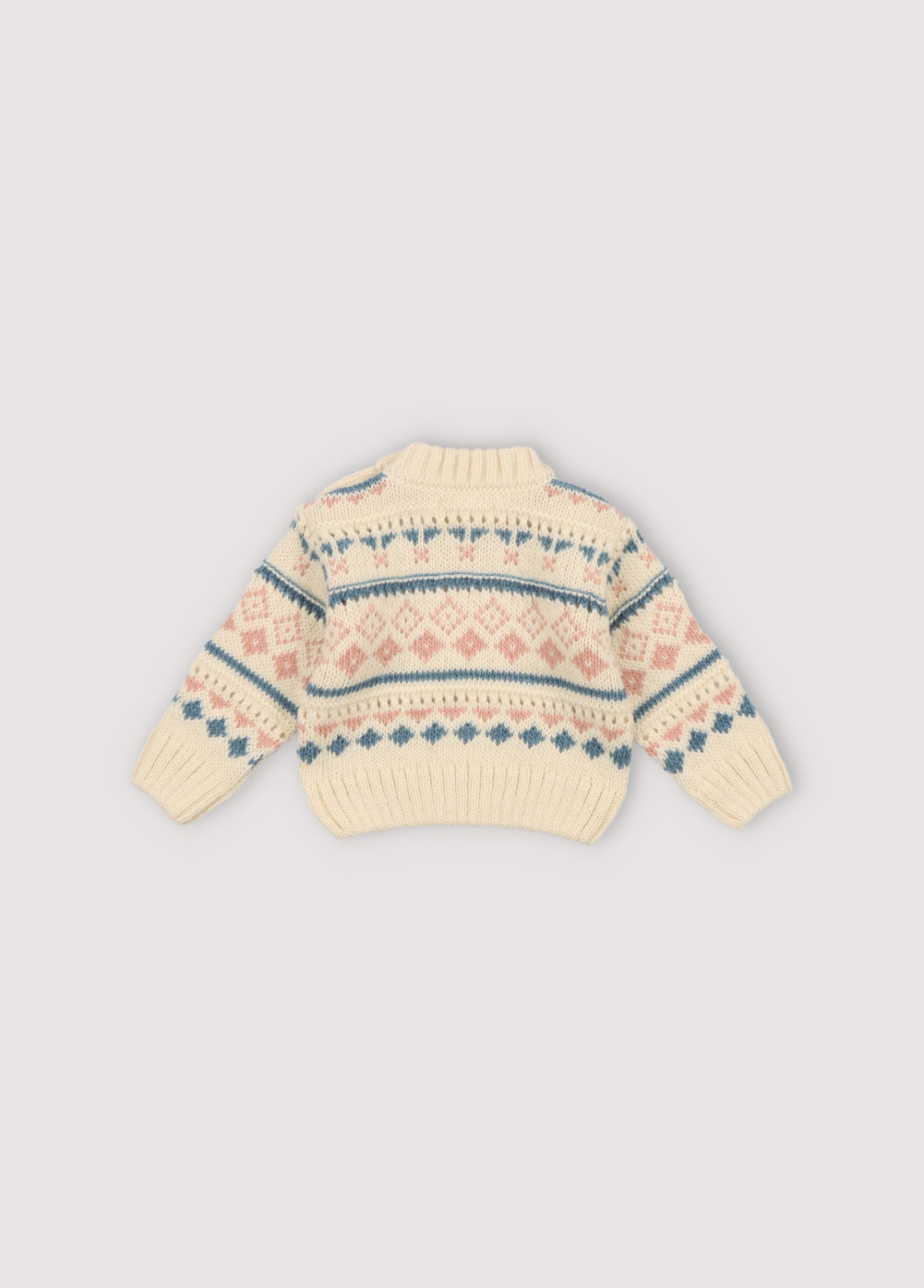 Baby Boys & Girls Cream Jacquard Sweater