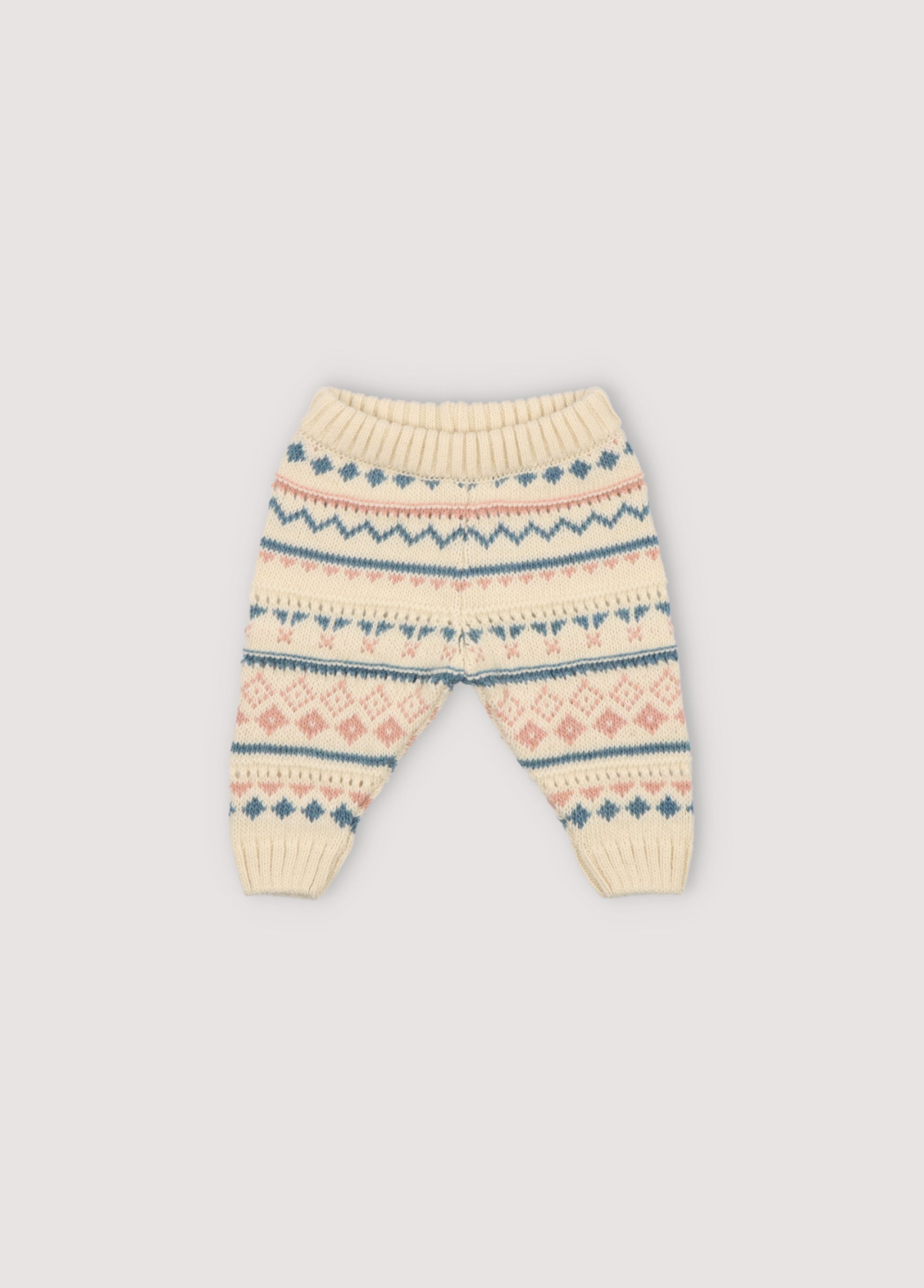 Baby Boys & Girls Cream Jacquard Trousers