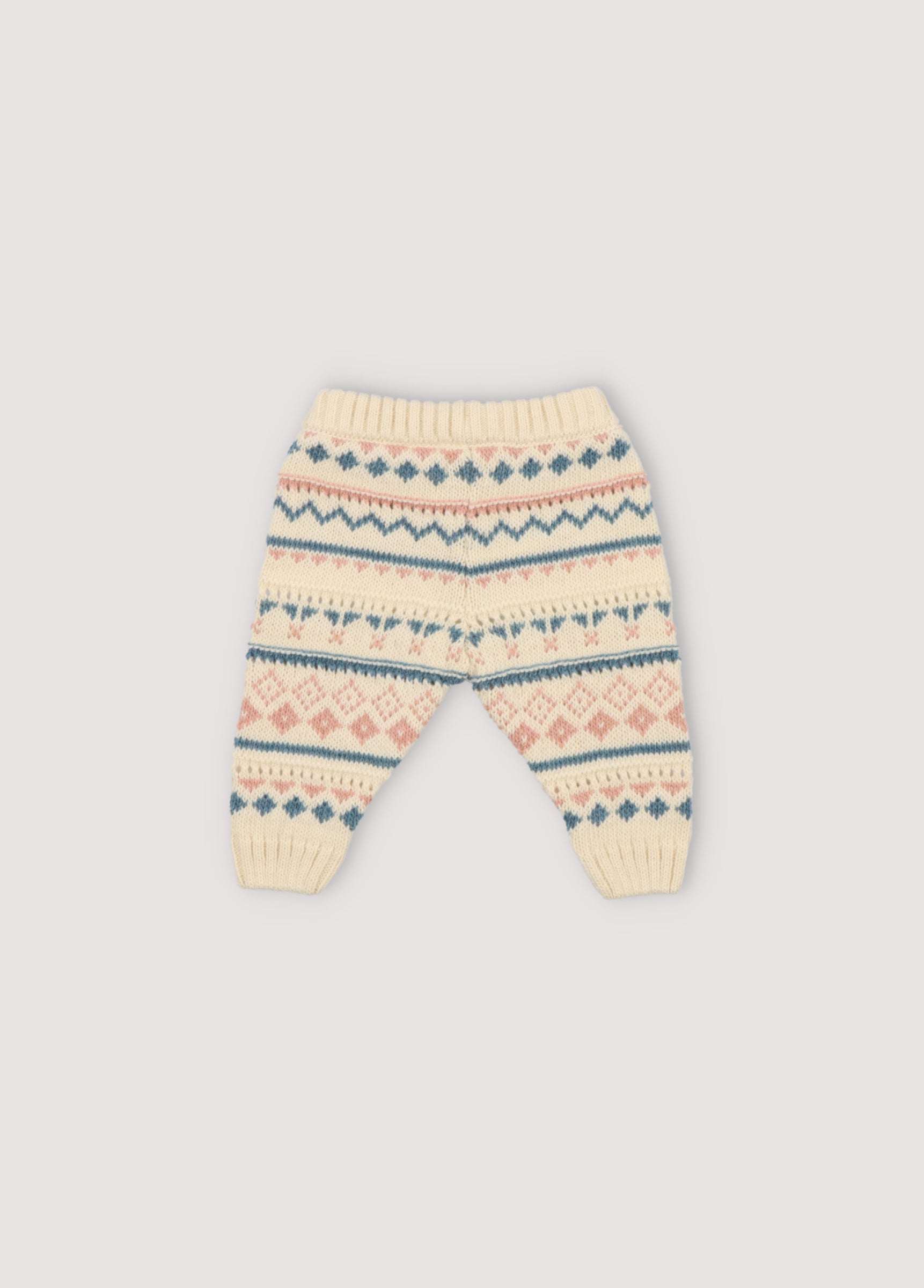 Baby Boys & Girls Cream Jacquard Trousers