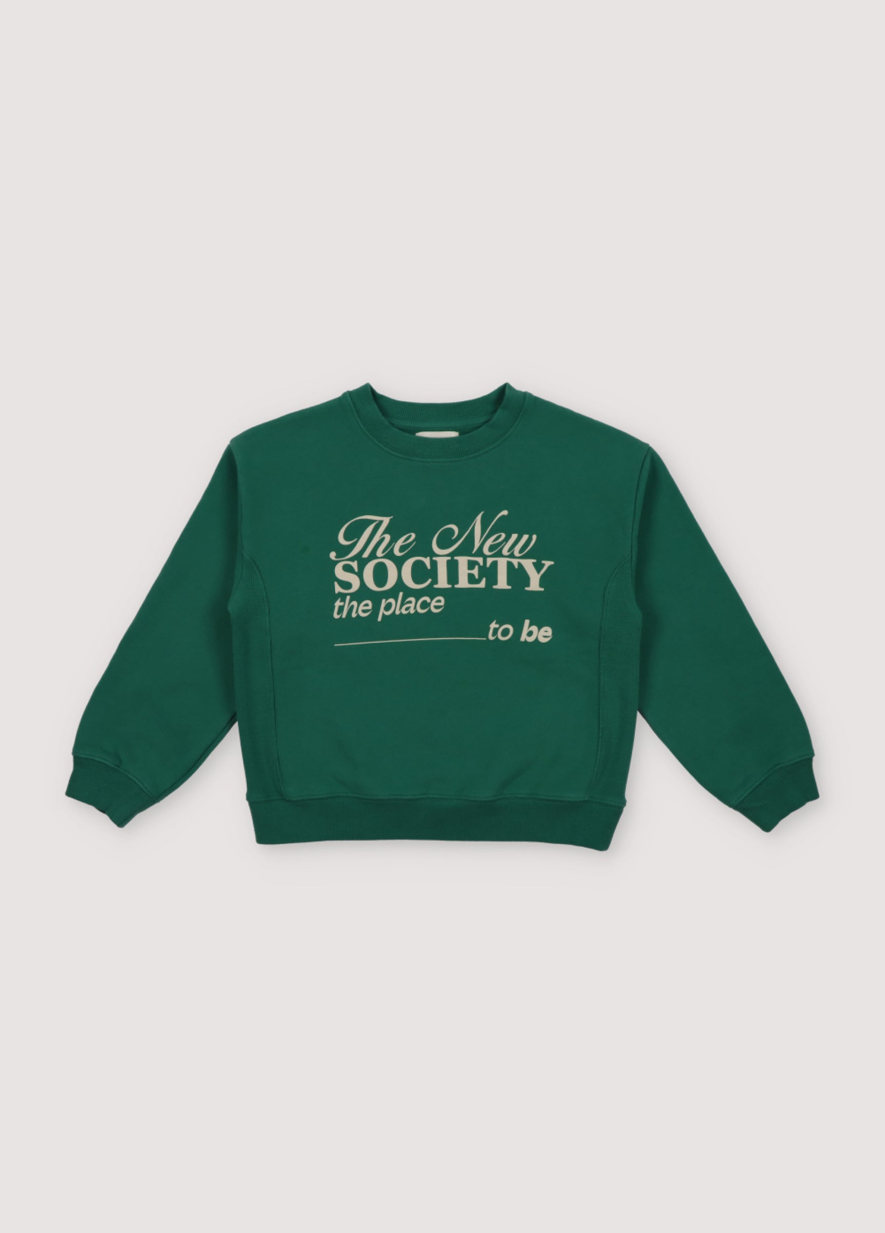 Boys & Girls Green Logo Cotton Sweatshirt