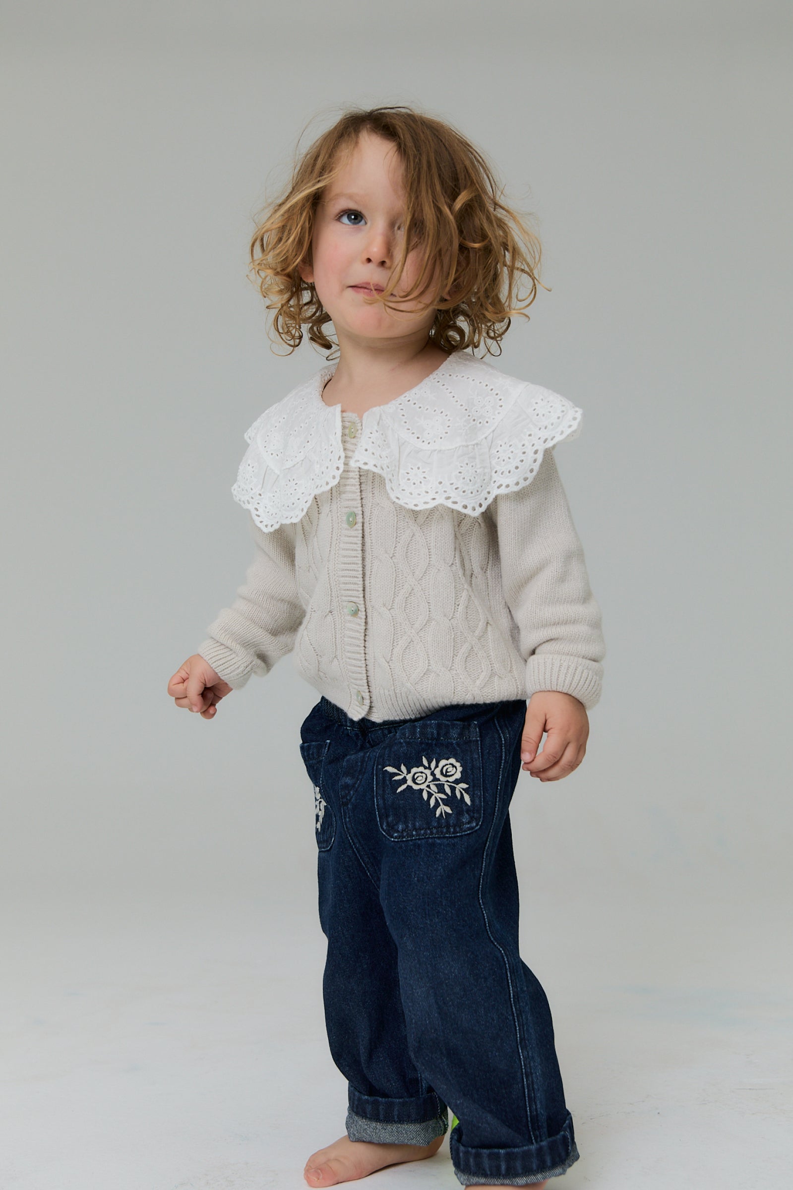 Baby Boys & Girls Cream Knit Cardigan