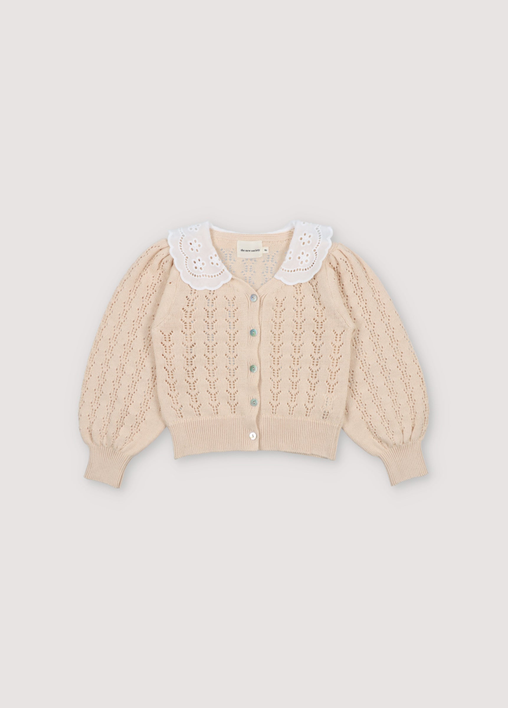 Girls Cream Knit Cardigan