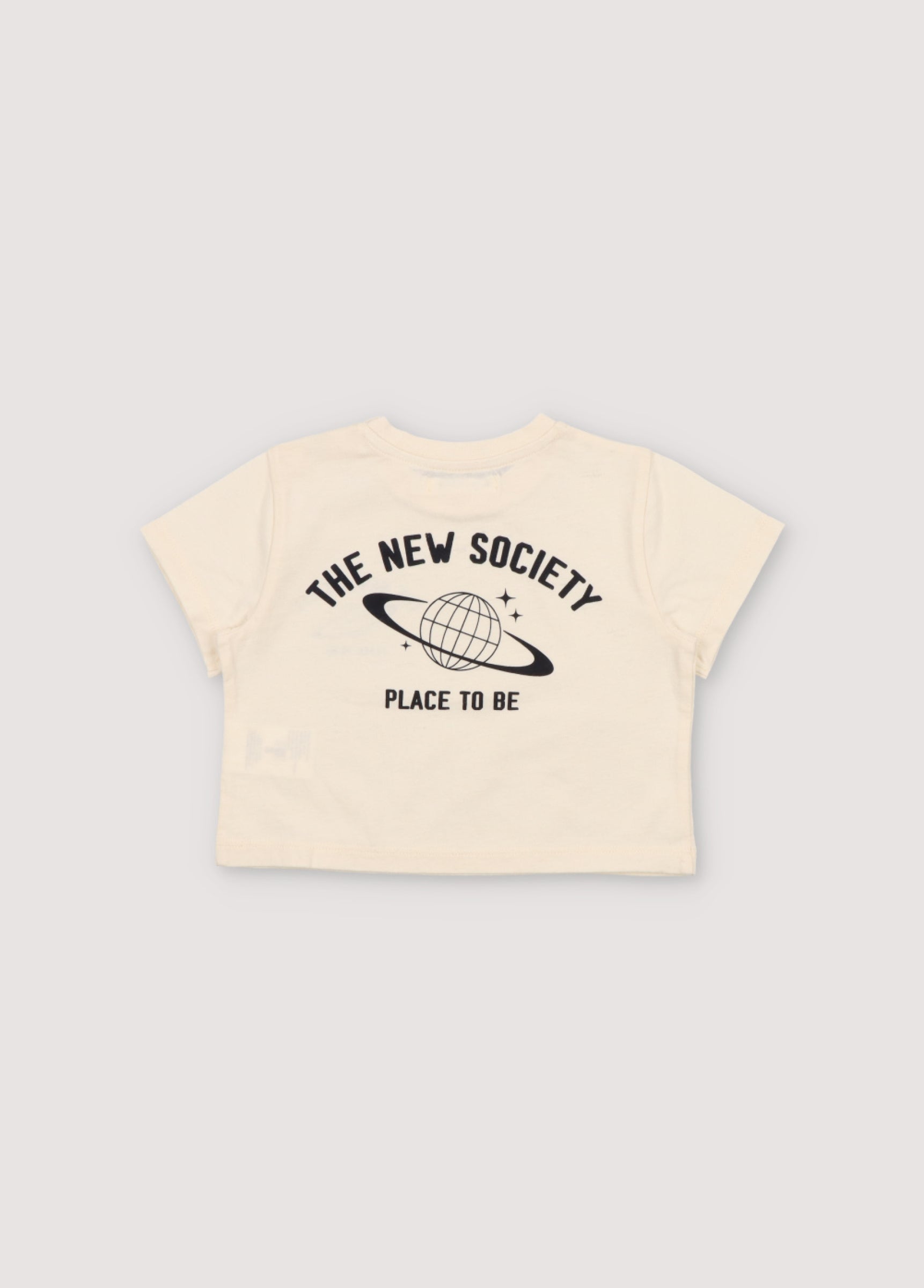 Baby Boys & Girls Cream Cotton T-Shirt