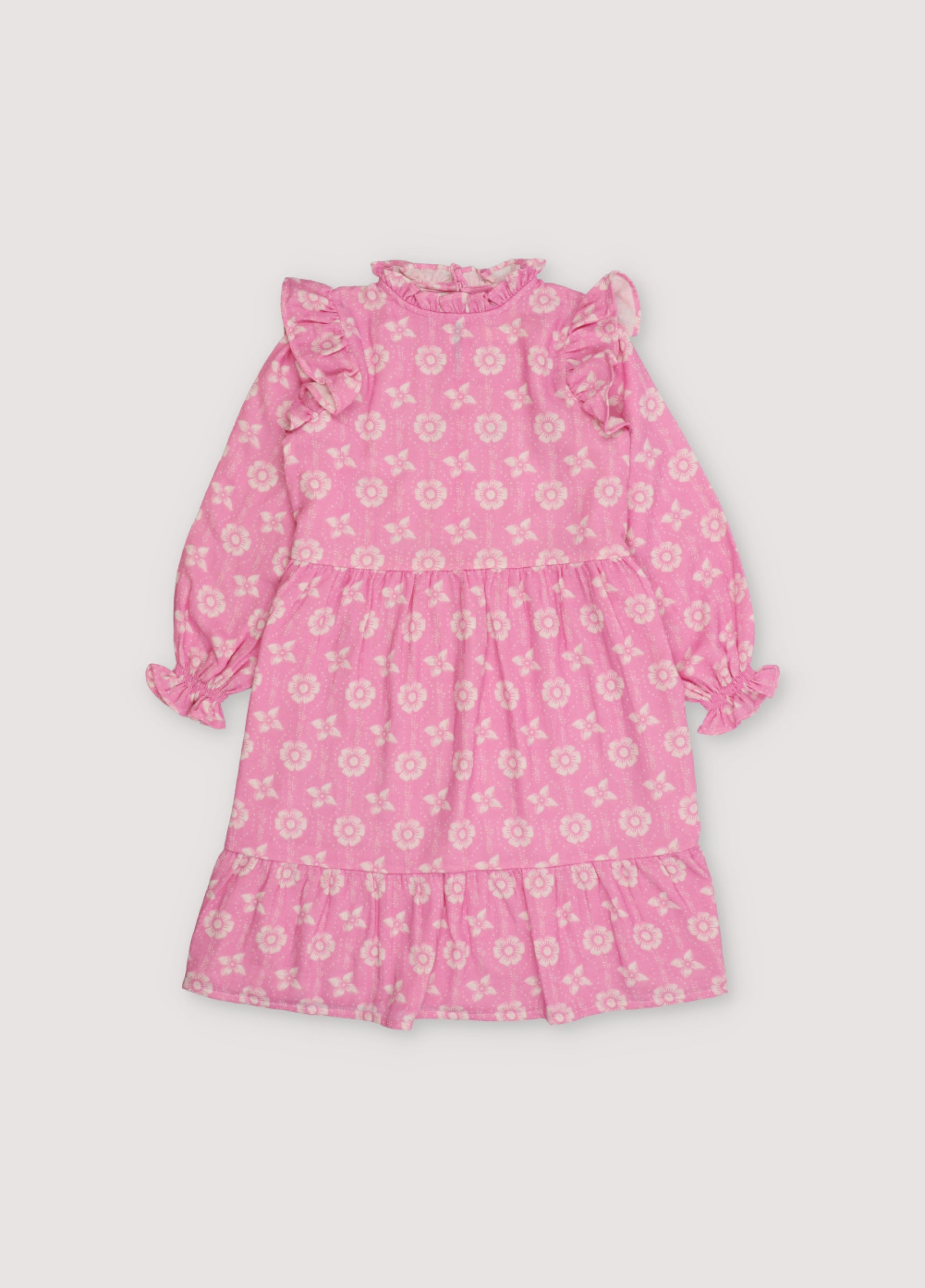 Girls Pink Cotton Dress