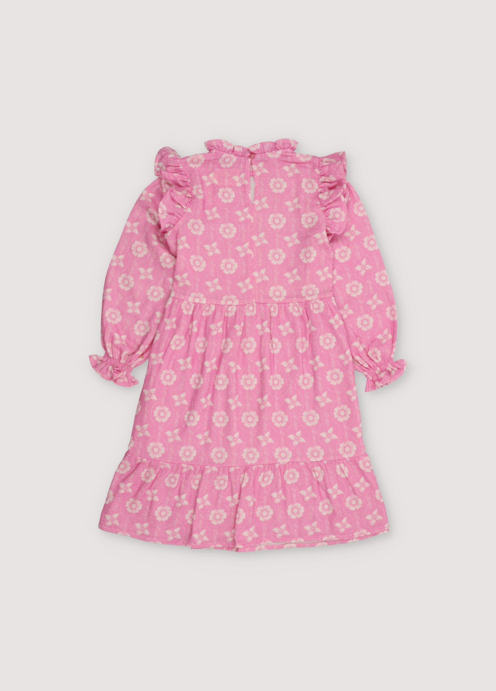 Girls Pink Cotton Dress