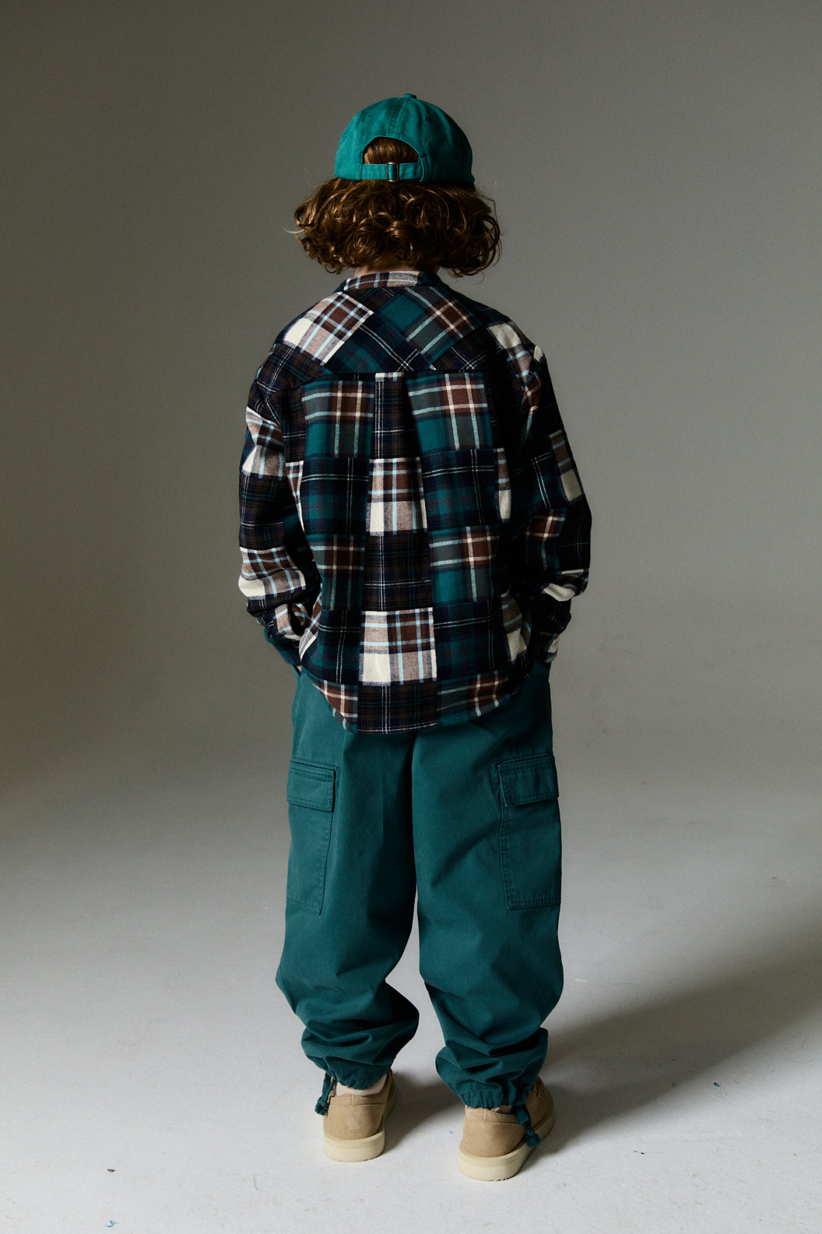 Boys Green Cotton Trousers