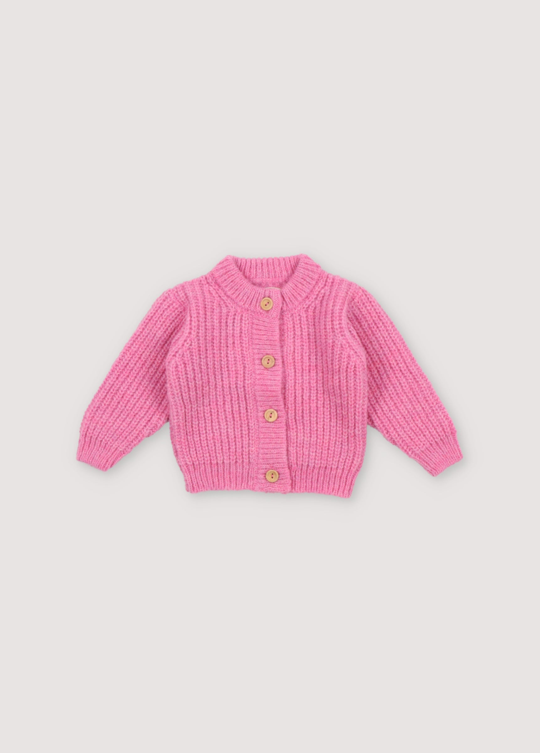 Baby Girls Pink Wool Cardigan