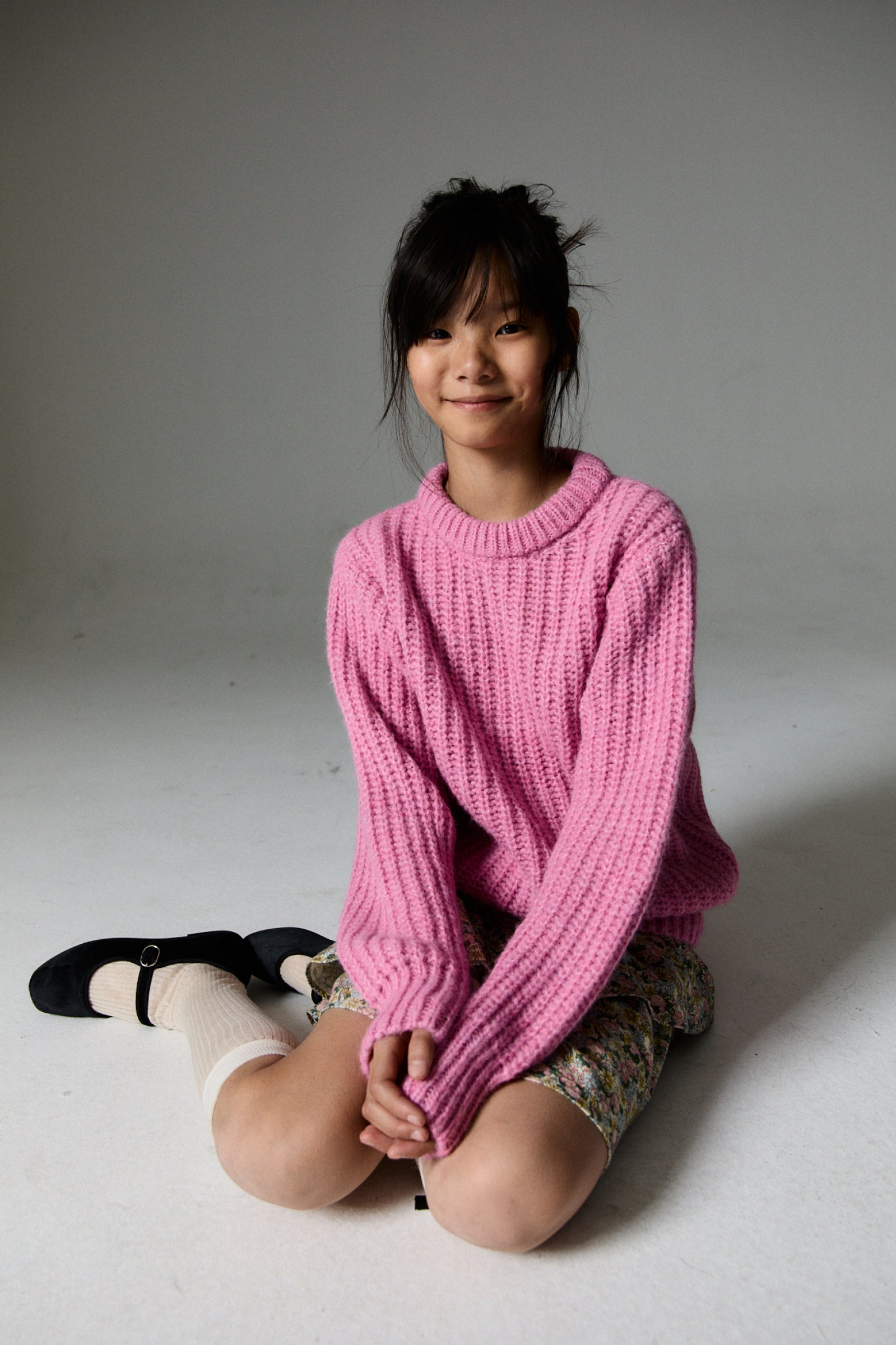 Girls Pink Knit Sweater