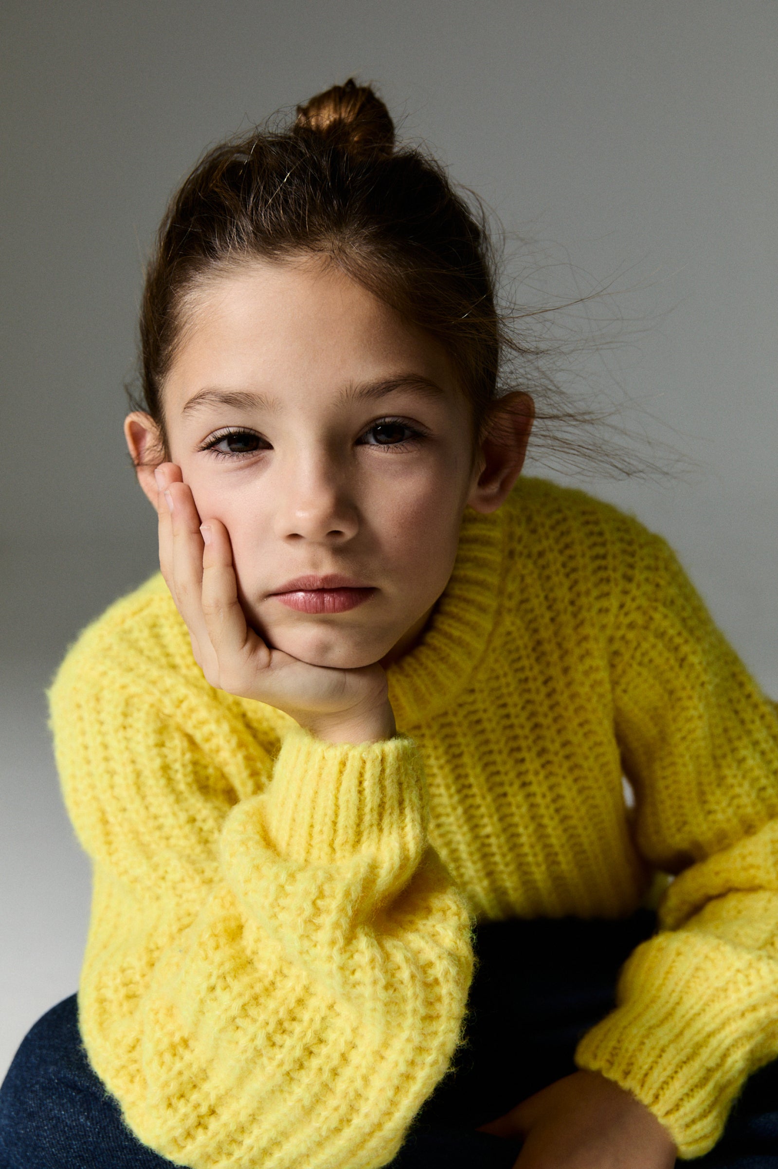 Girls Yellow Knit Sweater